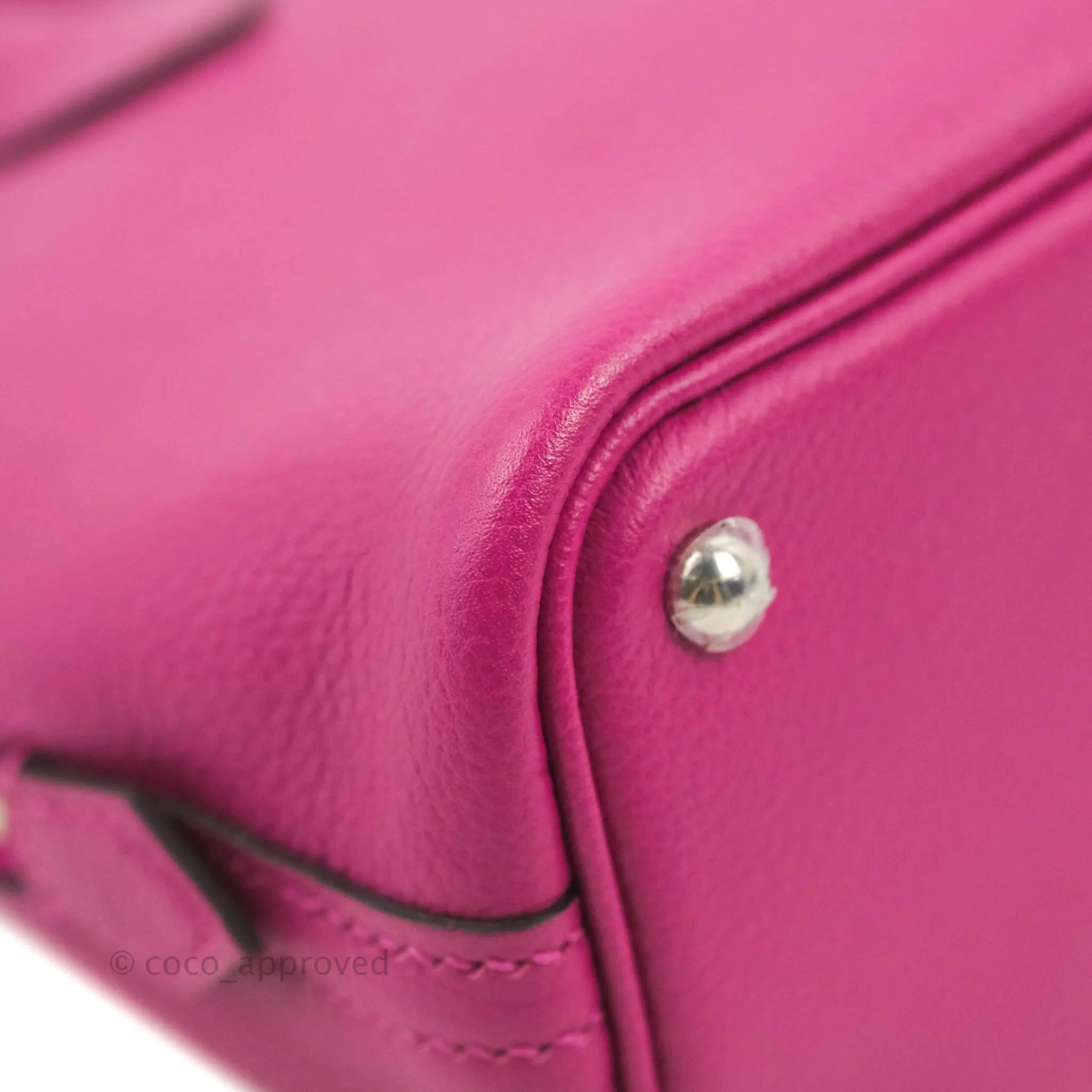Hermes Mini Bolide 1923 Bag Rose Pourpre Evecolor Palladium Hardware