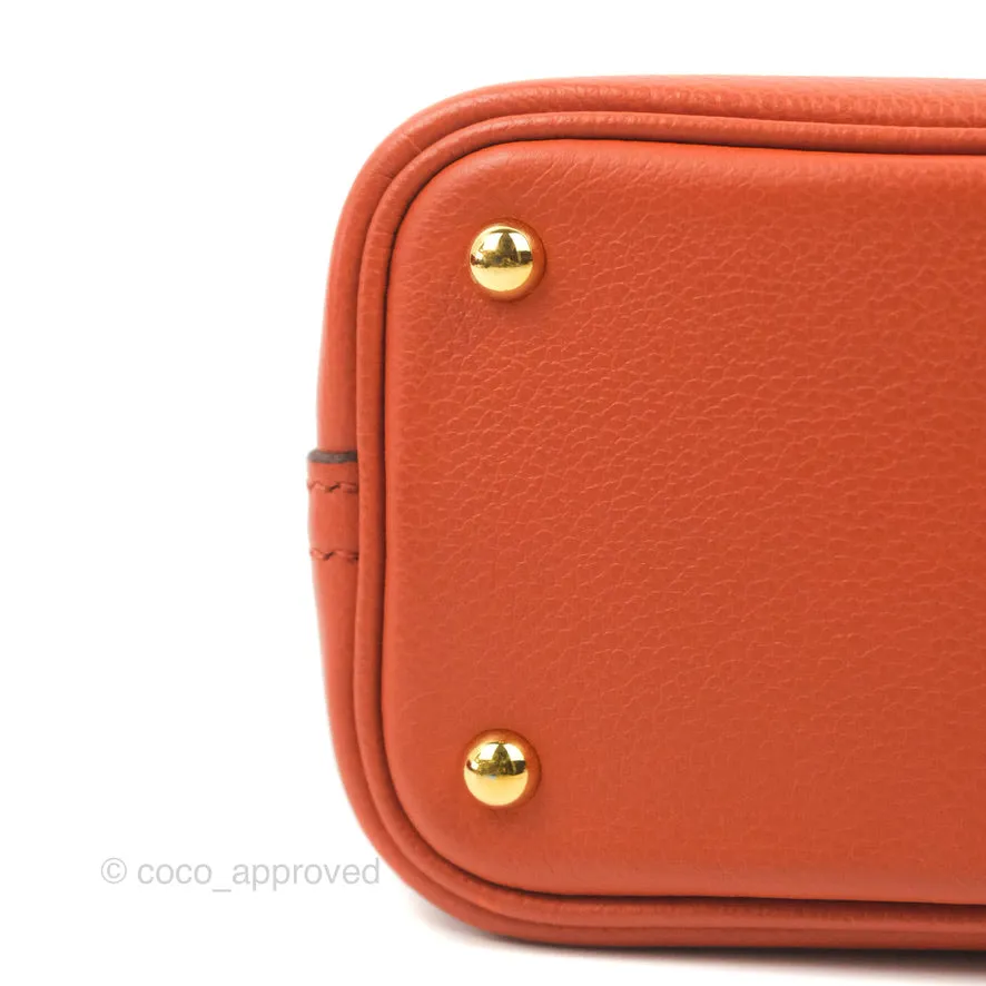 Hermes Mini Bolide 1923 Bag Terre Battue/Anemone Evecolor Gold Hardware