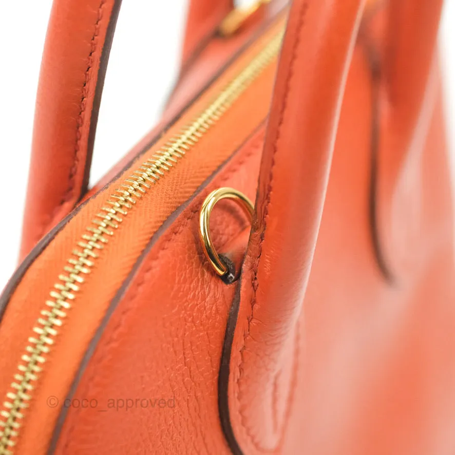 Hermes Mini Bolide 1923 Bag Terre Battue/Anemone Evecolor Gold Hardware
