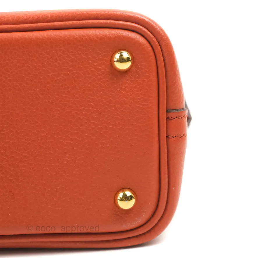 Hermes Mini Bolide 1923 Bag Terre Battue/Anemone Evecolor Gold Hardware
