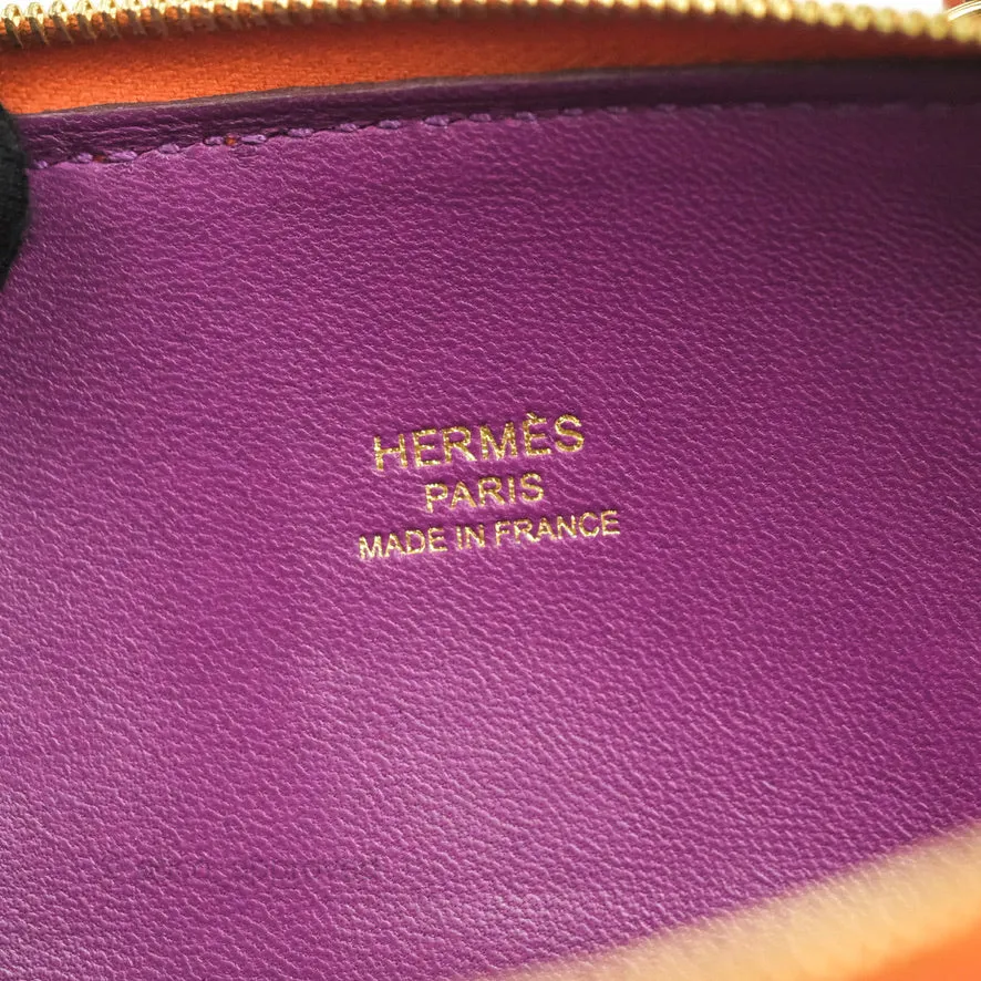 Hermes Mini Bolide 1923 Bag Terre Battue/Anemone Evecolor Gold Hardware