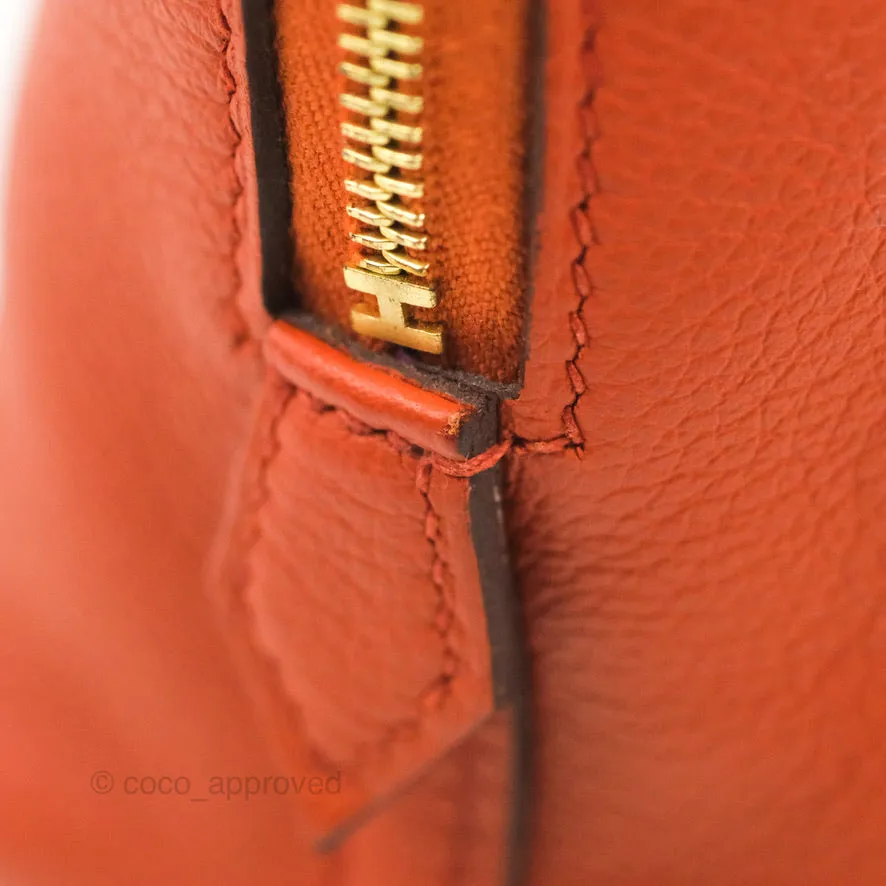 Hermes Mini Bolide 1923 Bag Terre Battue/Anemone Evecolor Gold Hardware