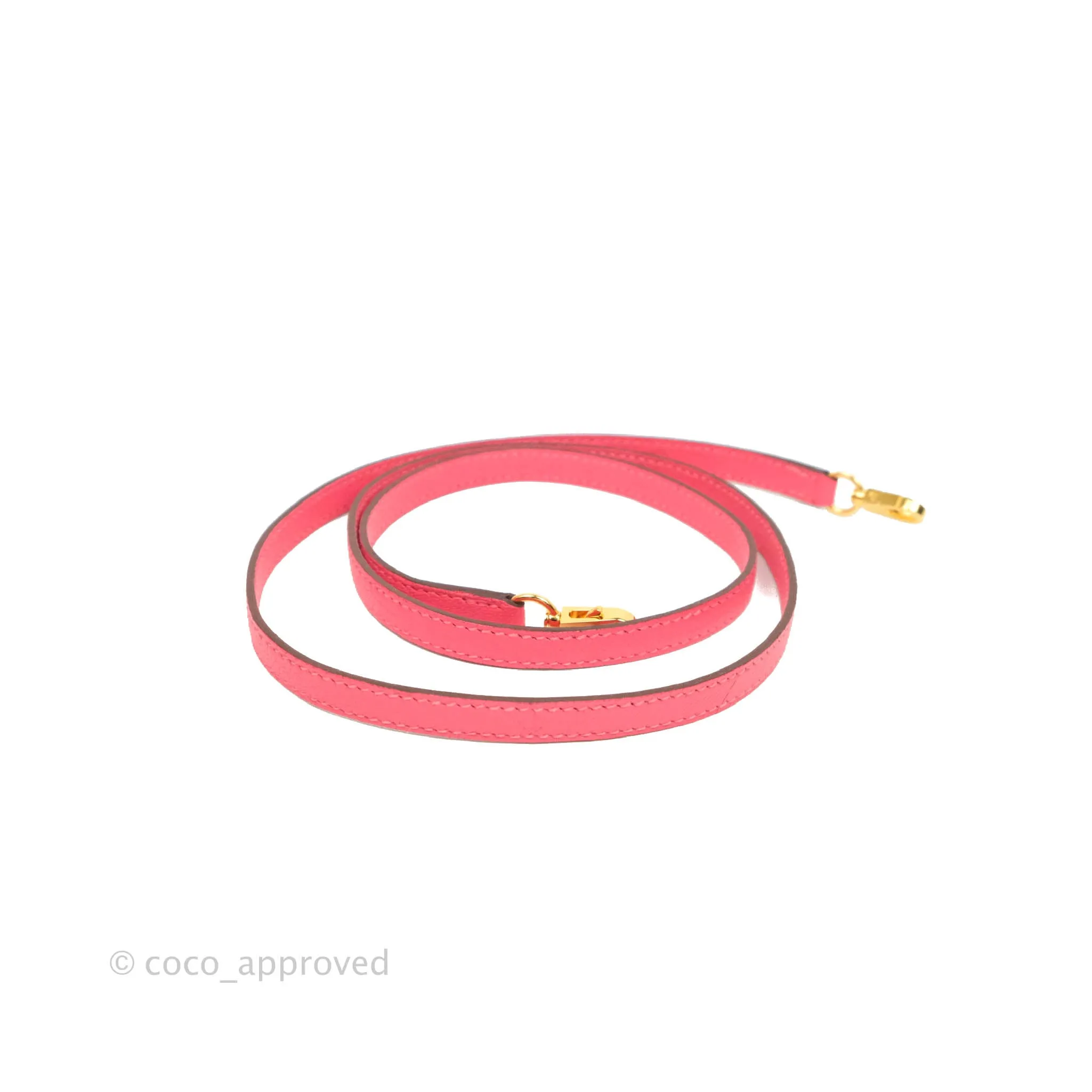 Hermes Mini Kelly II Chevre Mysore U5 Rose Lipstick Gold Hardware