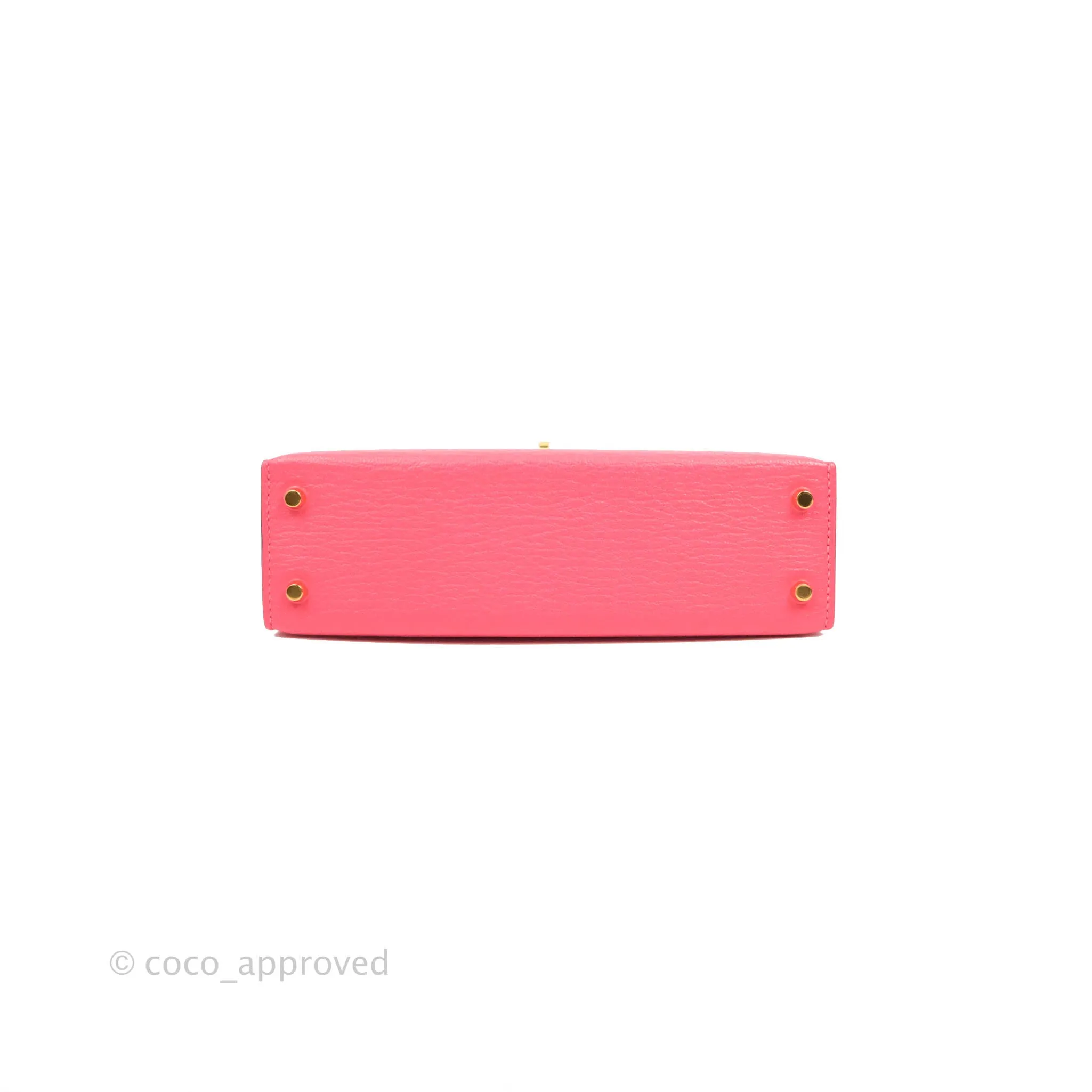 Hermes Mini Kelly II Chevre Mysore U5 Rose Lipstick Gold Hardware