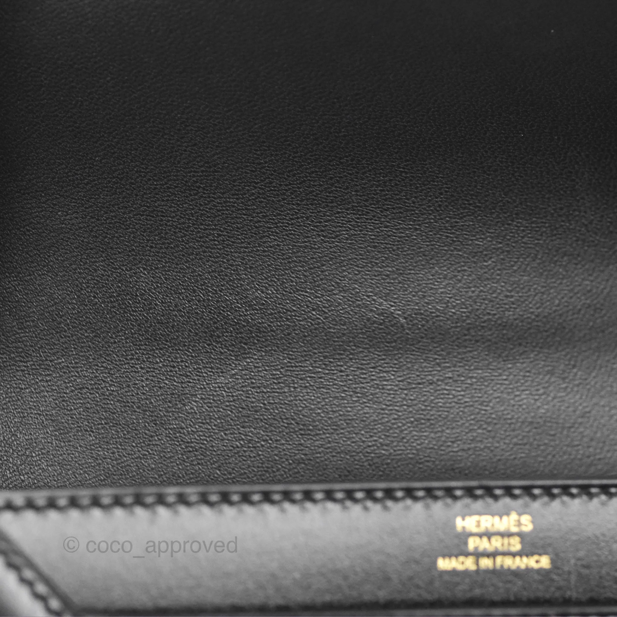 Hermes Mini Verrou Chaine Bag Black Box Leather Gold Hardware