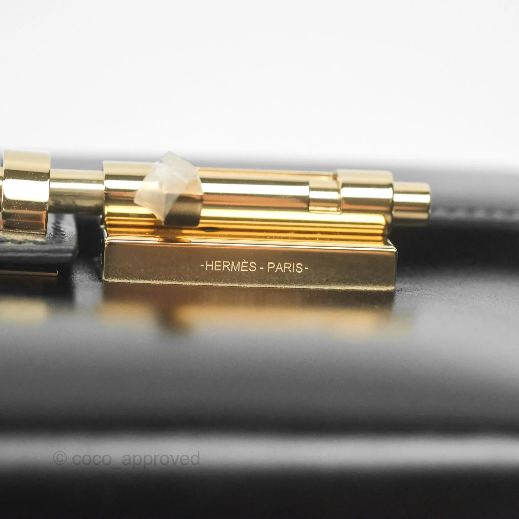 Hermes Mini Verrou Chaine Bag Black Box Leather Gold Hardware
