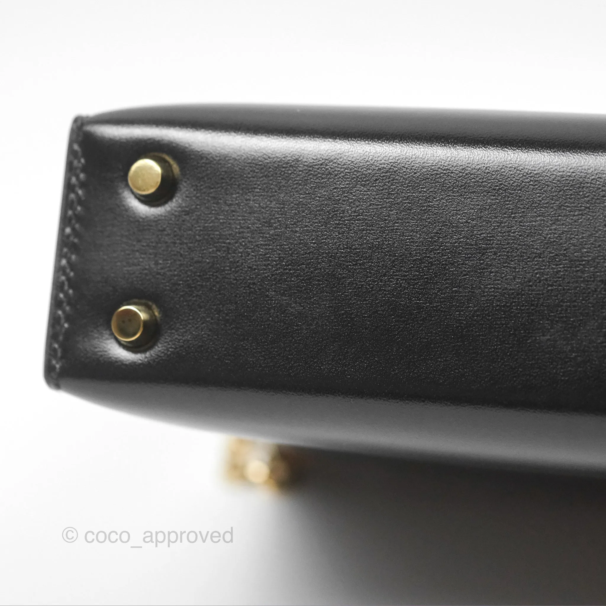 Hermes Mini Verrou Chaine Bag Black Box Leather Gold Hardware