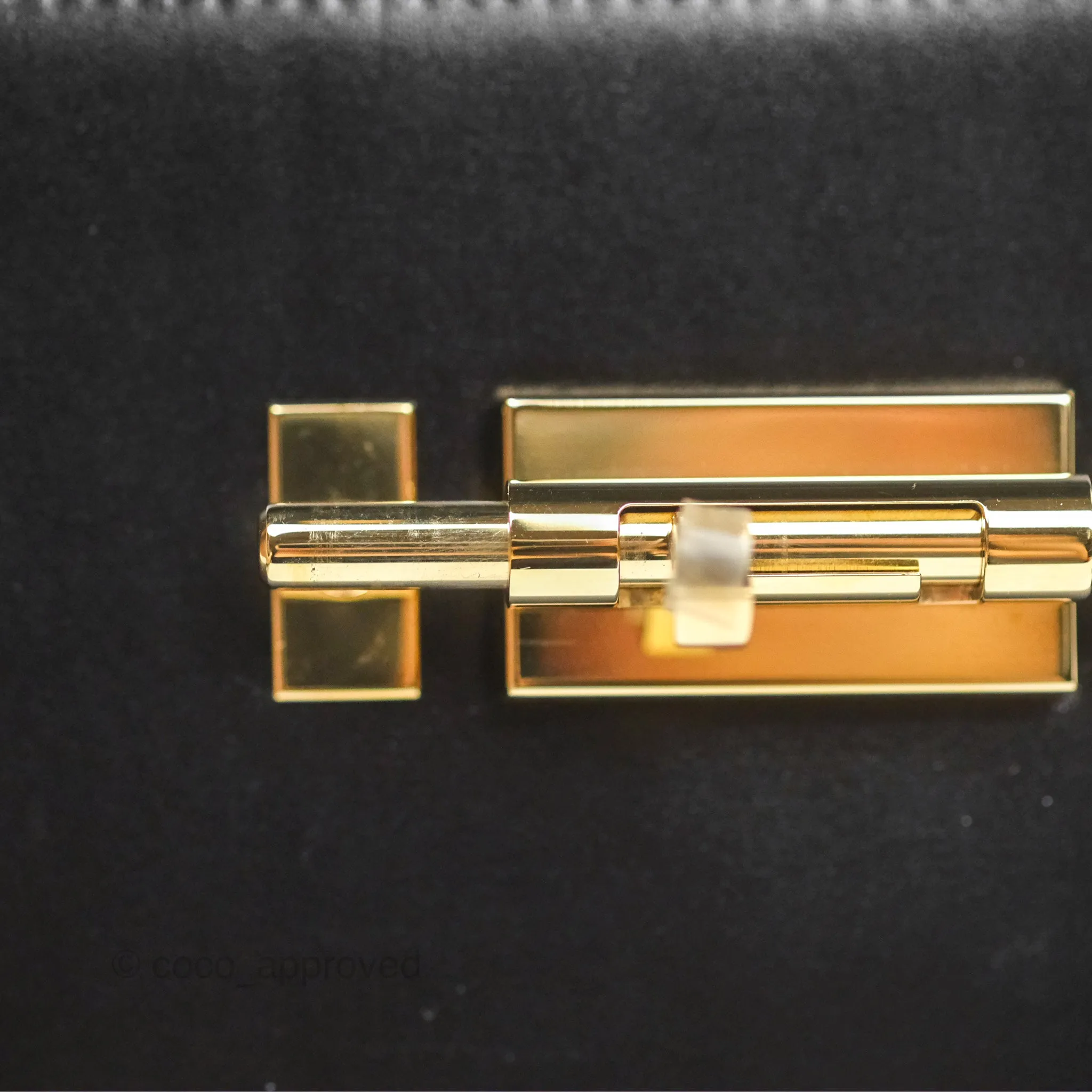 Hermes Mini Verrou Chaine Bag Black Box Leather Gold Hardware