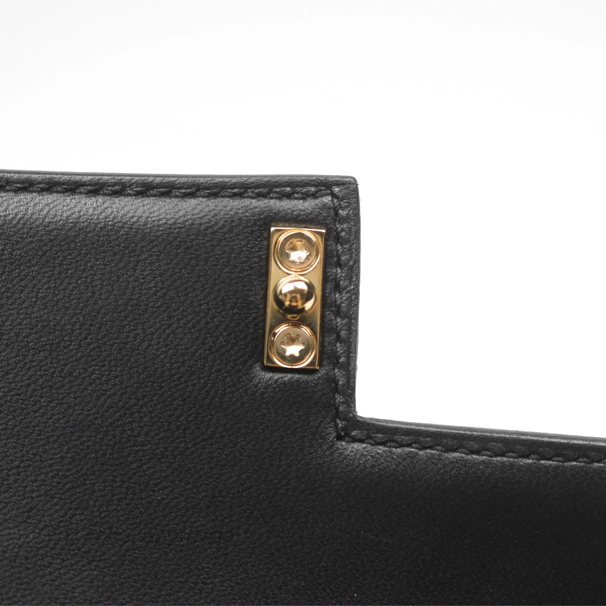 Hermes Mini Verrou Chaine Bag Black Box Leather Gold Hardware