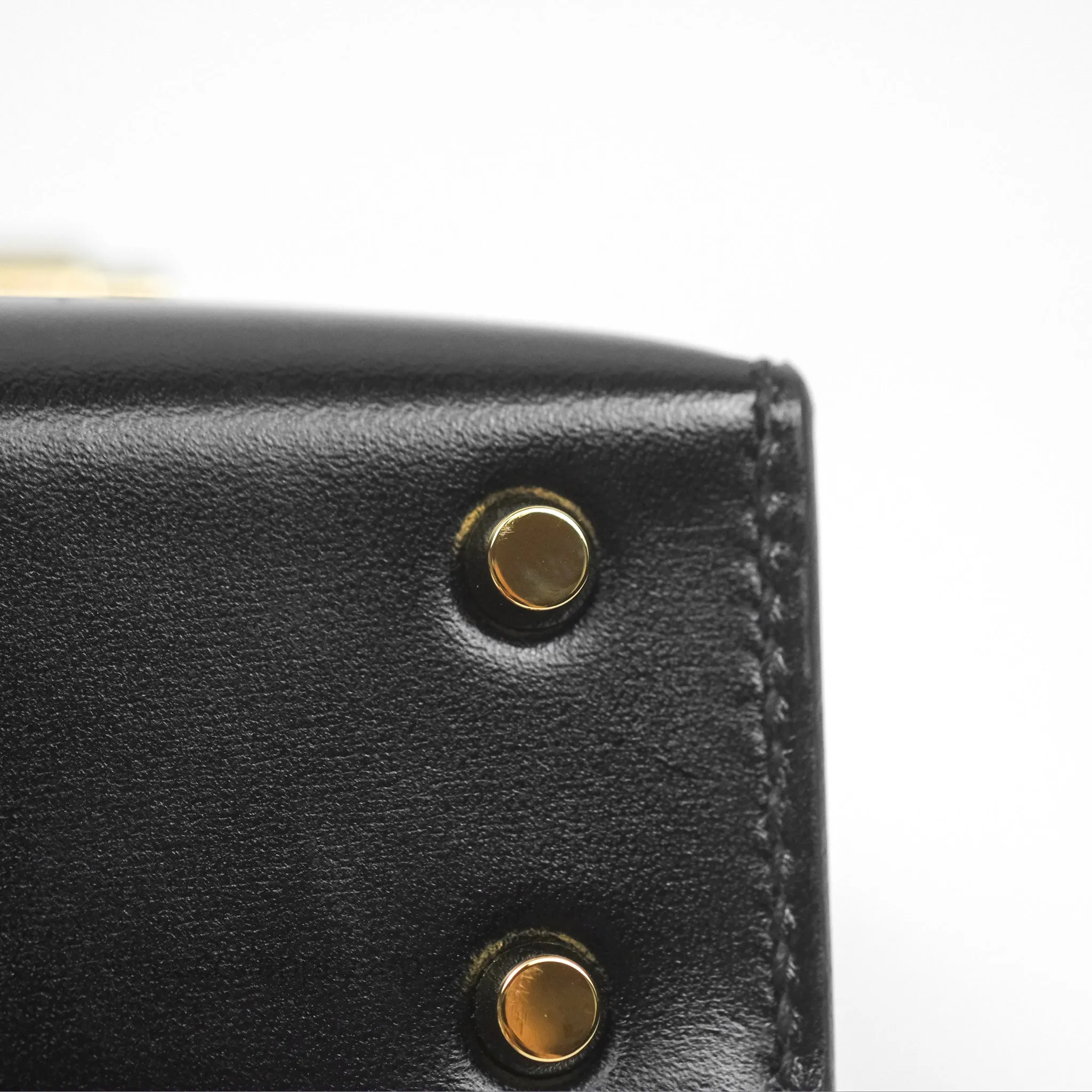 Hermes Mini Verrou Chaine Bag Black Box Leather Gold Hardware