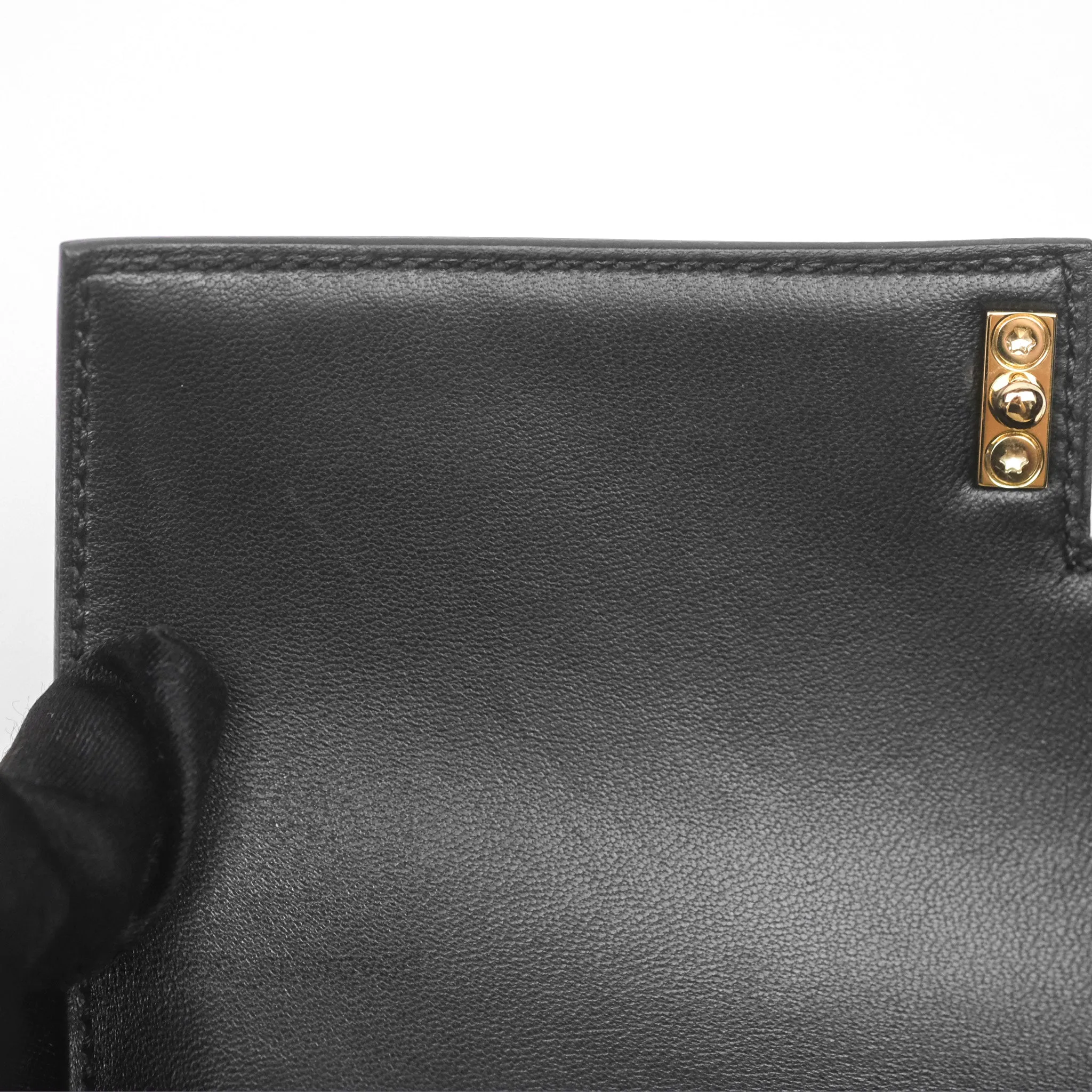 Hermes Mini Verrou Chaine Bag Black Box Leather Gold Hardware