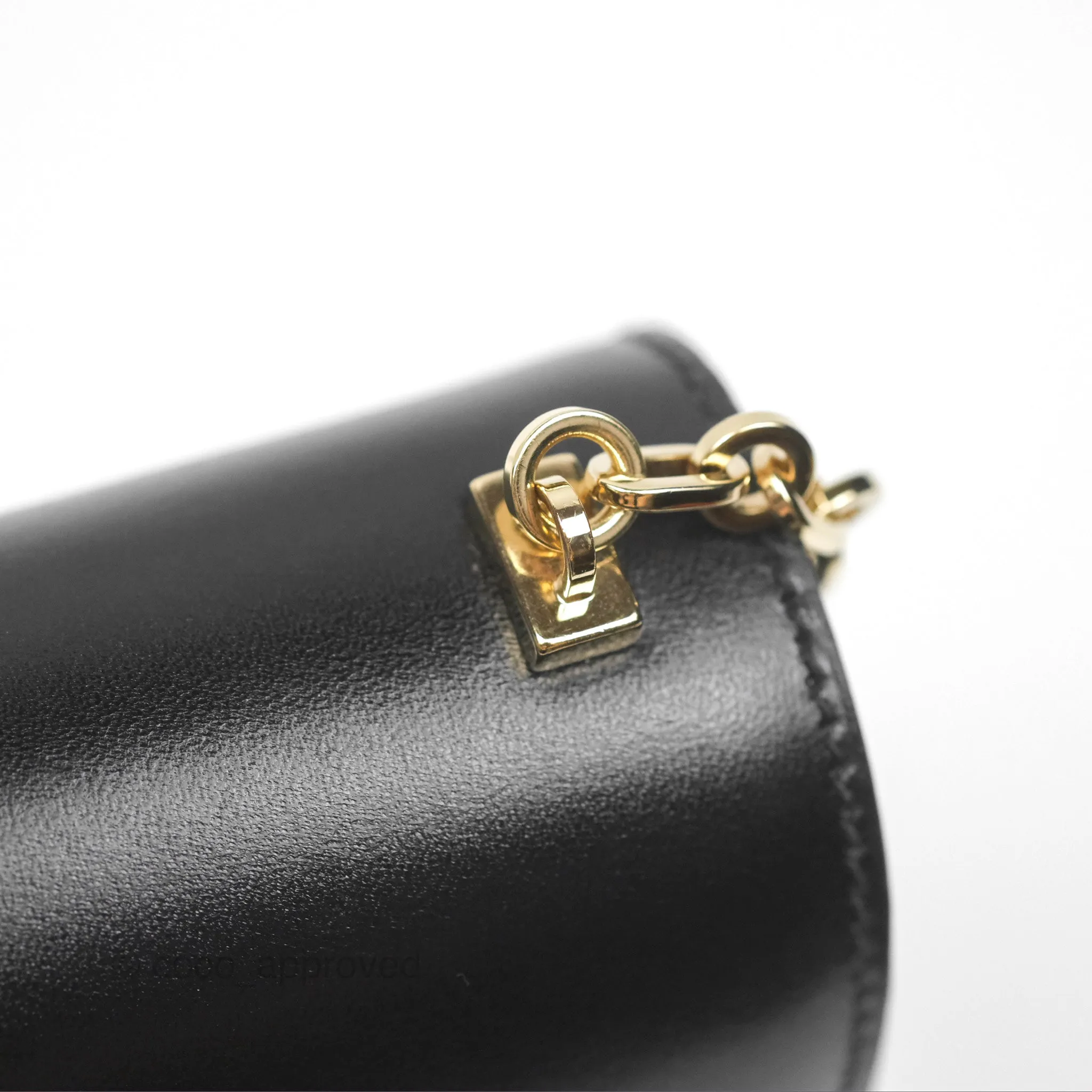 Hermes Mini Verrou Chaine Bag Black Box Leather Gold Hardware