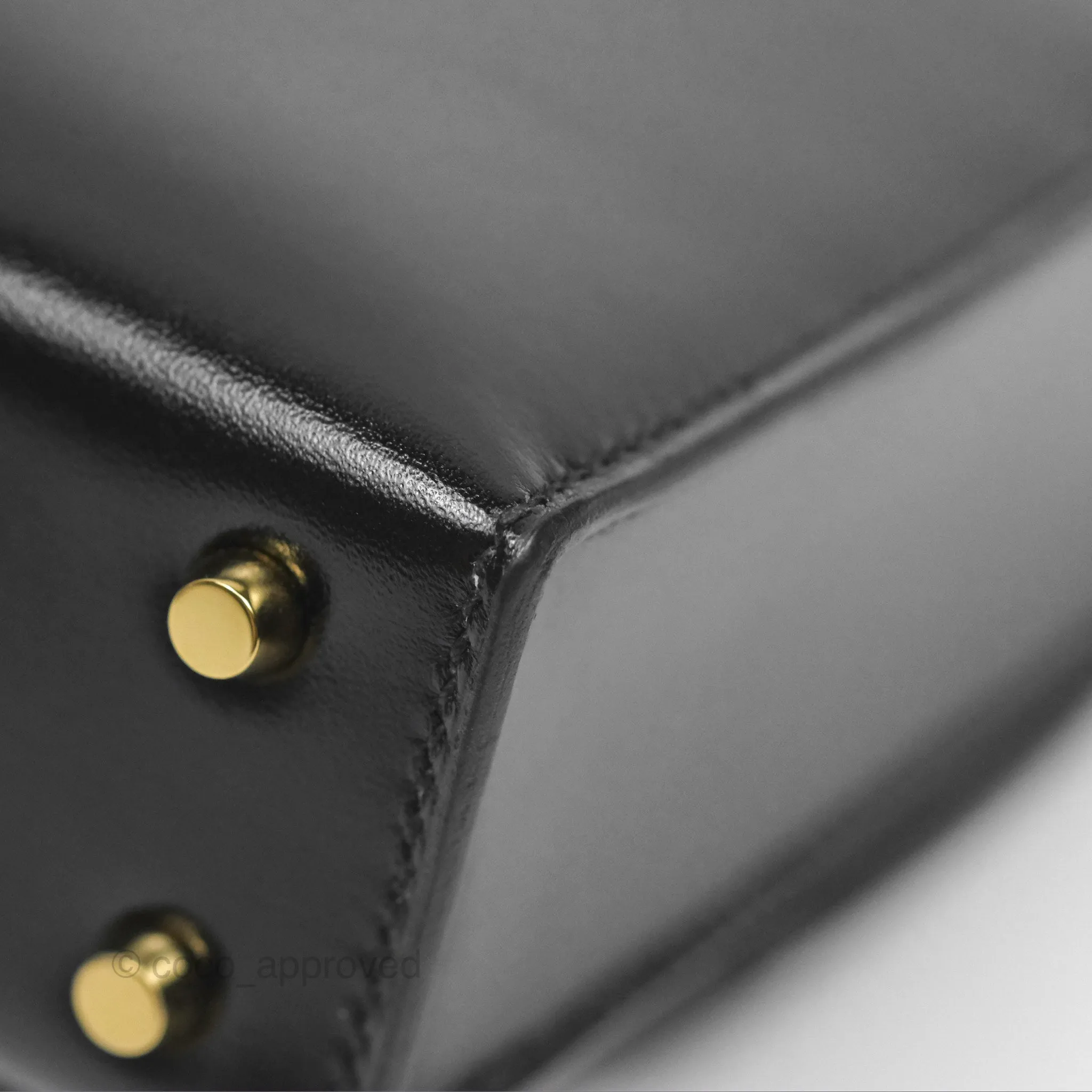 Hermes Mini Verrou Chaine Bag Black Box Leather Gold Hardware