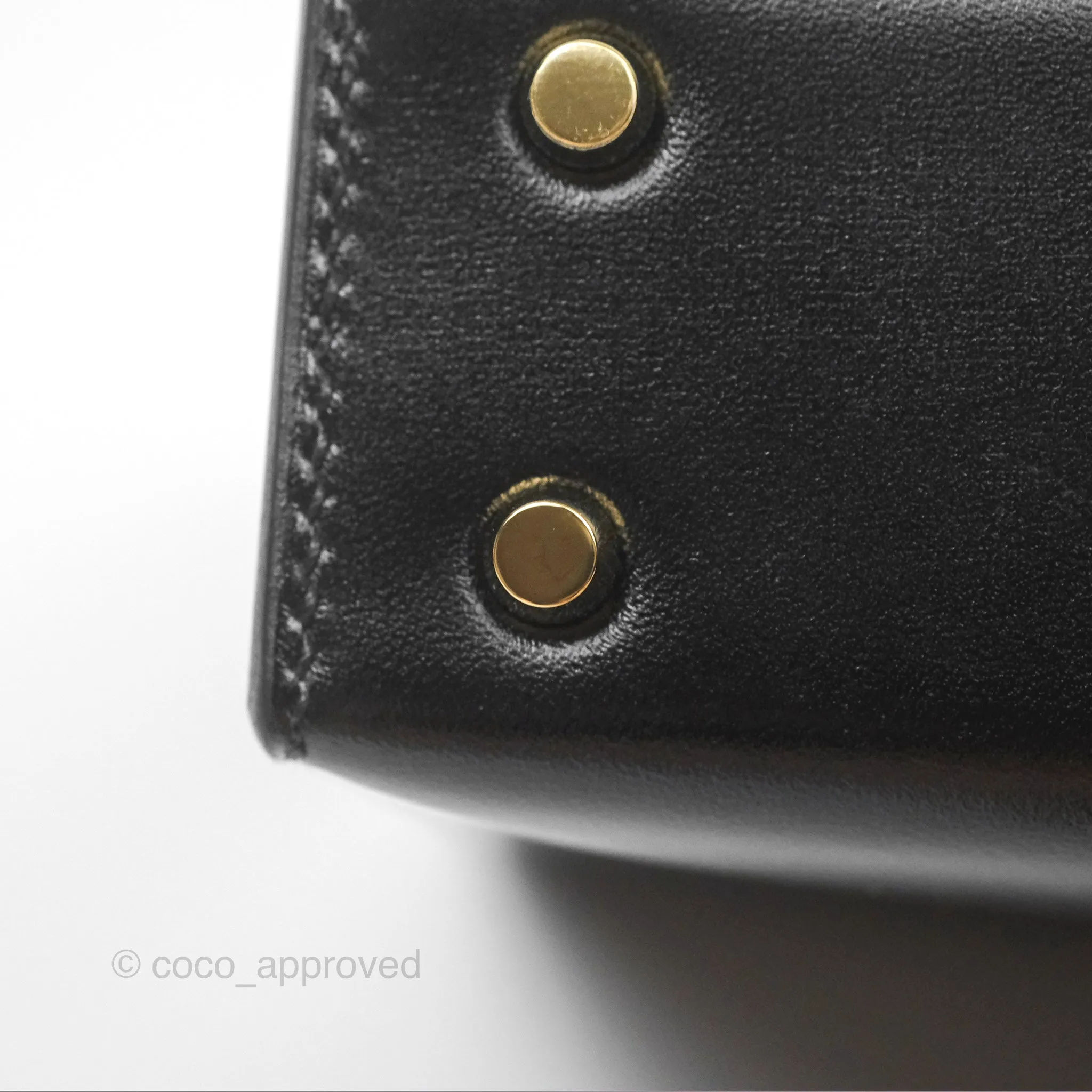Hermes Mini Verrou Chaine Bag Black Box Leather Gold Hardware