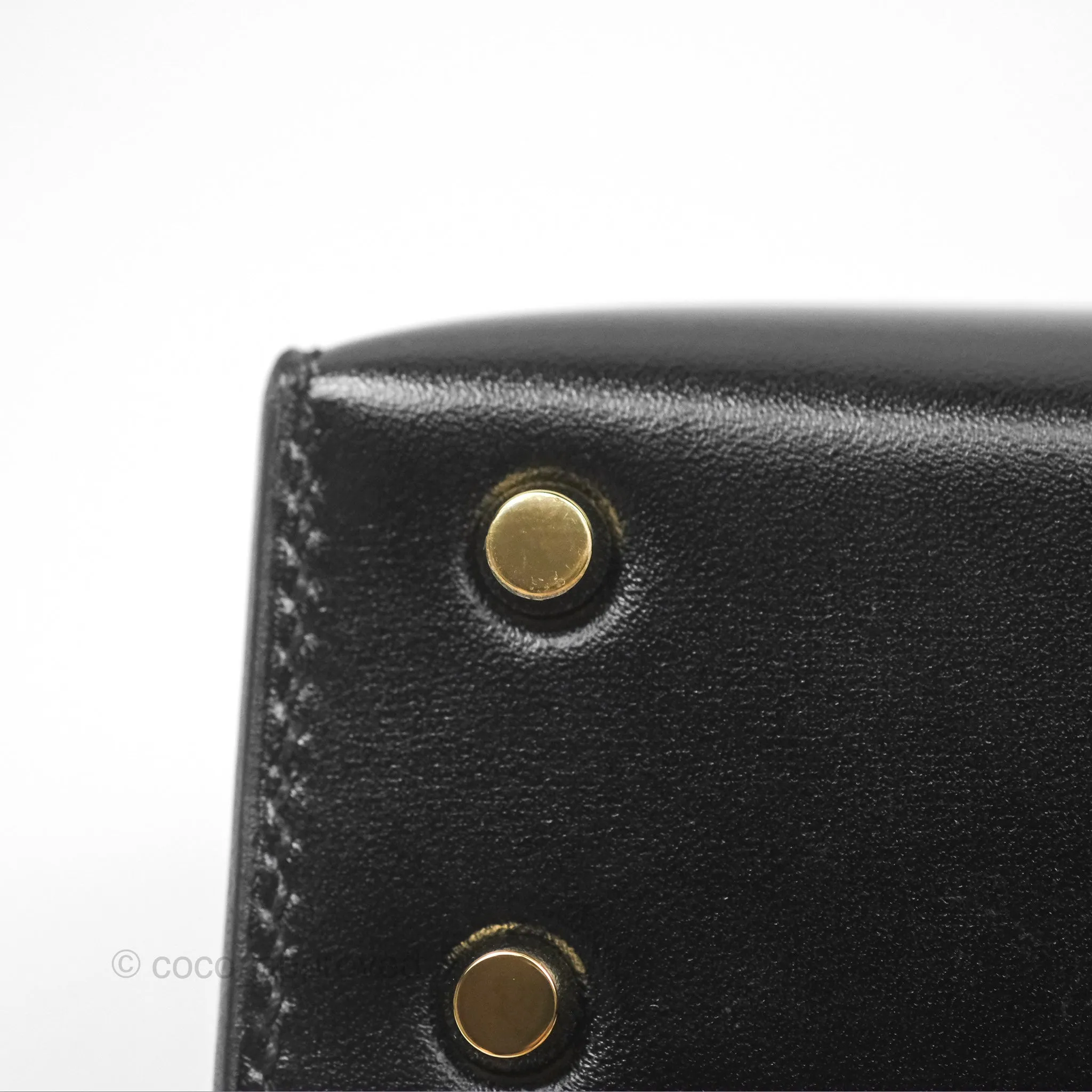 Hermes Mini Verrou Chaine Bag Black Box Leather Gold Hardware