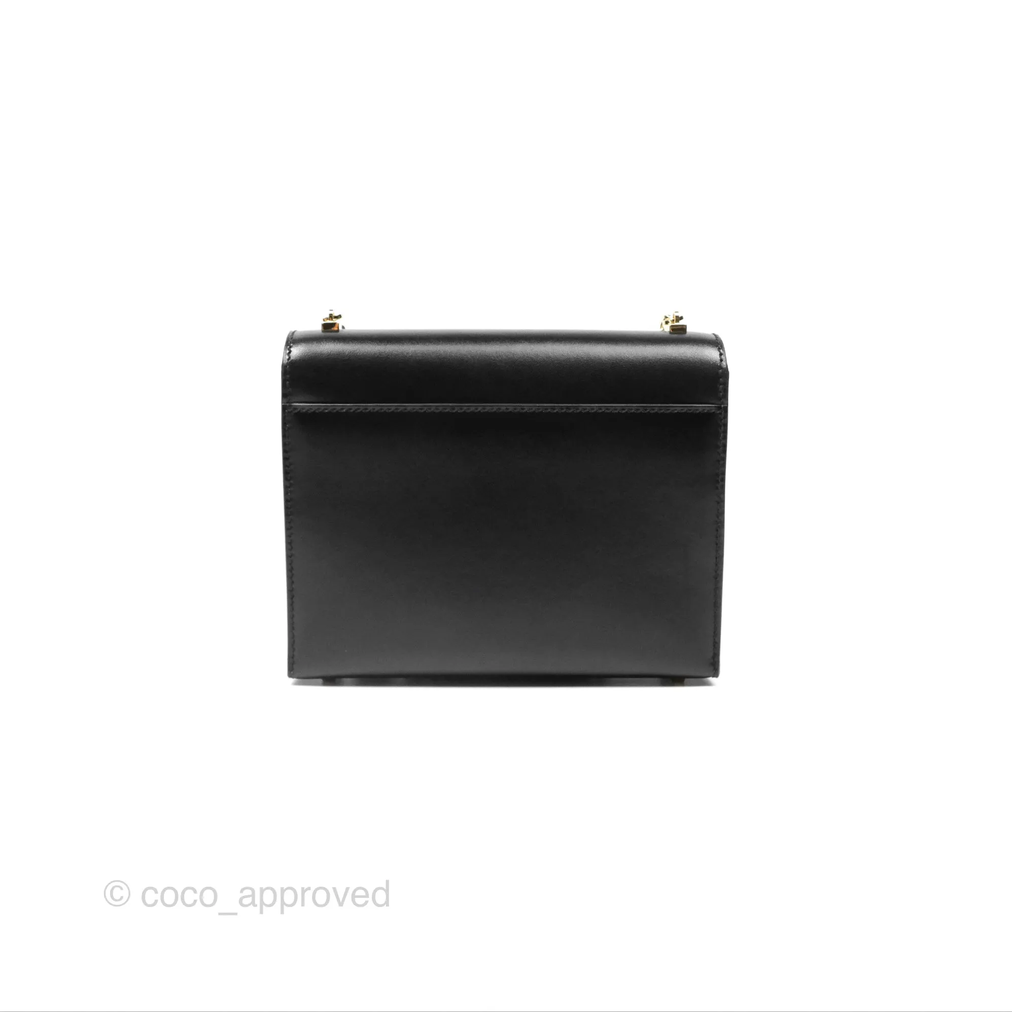 Hermes Mini Verrou Chaine Bag Black Box Leather Gold Hardware