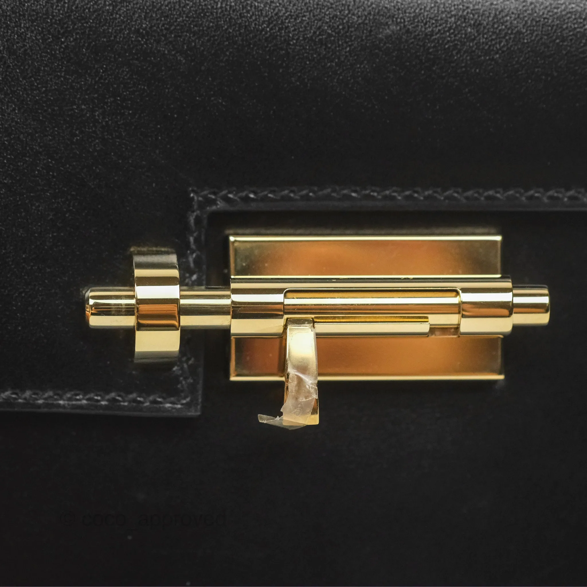 Hermes Mini Verrou Chaine Bag Black Box Leather Gold Hardware