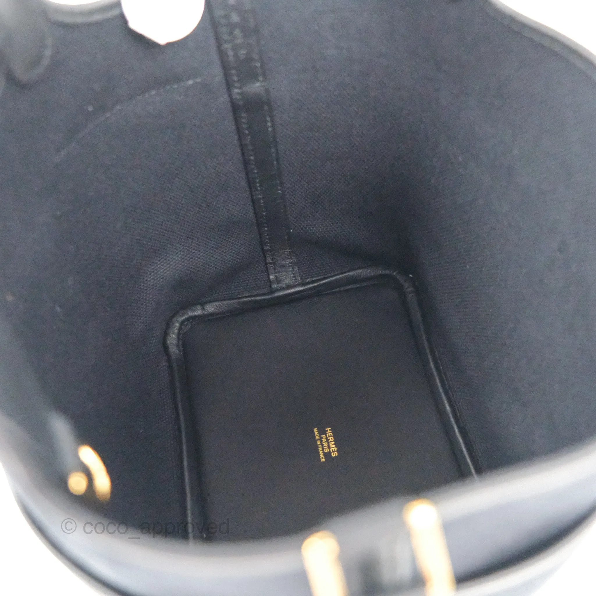 Hermes Picotin Lock 18 Cargo Pockets Black Gold Hardware