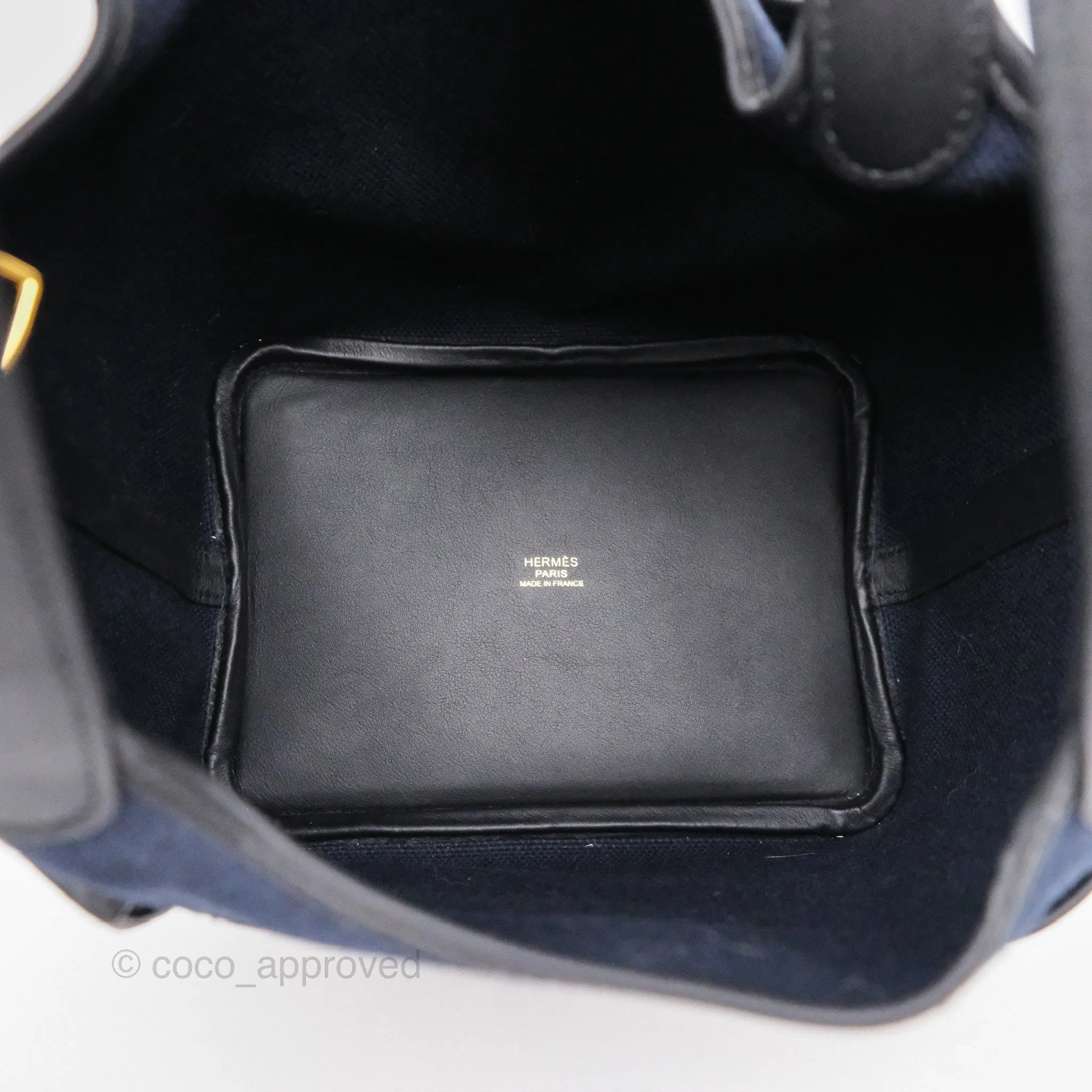 Hermes Picotin Lock 18 Cargo Pockets Bleu Marine 78 Black Gold Hardware