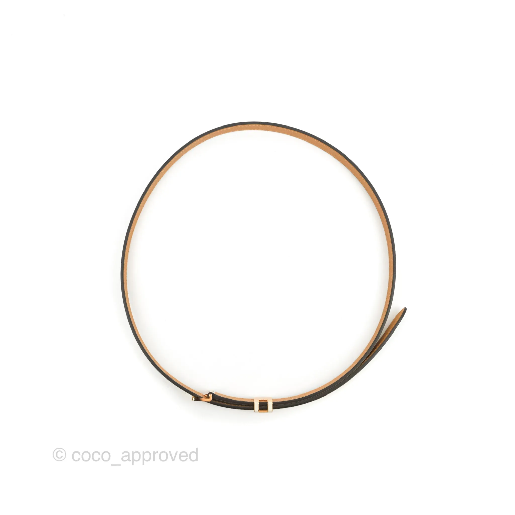 Hermes Pop H 15 Belt Craie Epsom Rose Gold Hardware