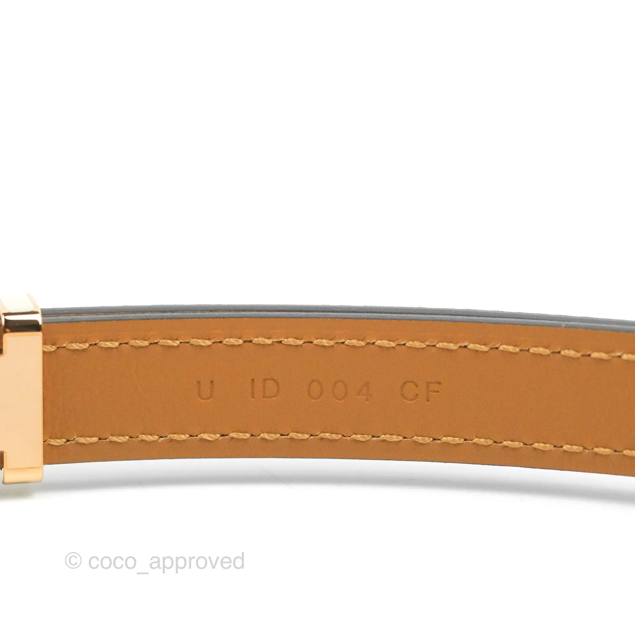 Hermes Pop H 15 Belt Craie Epsom Rose Gold Hardware