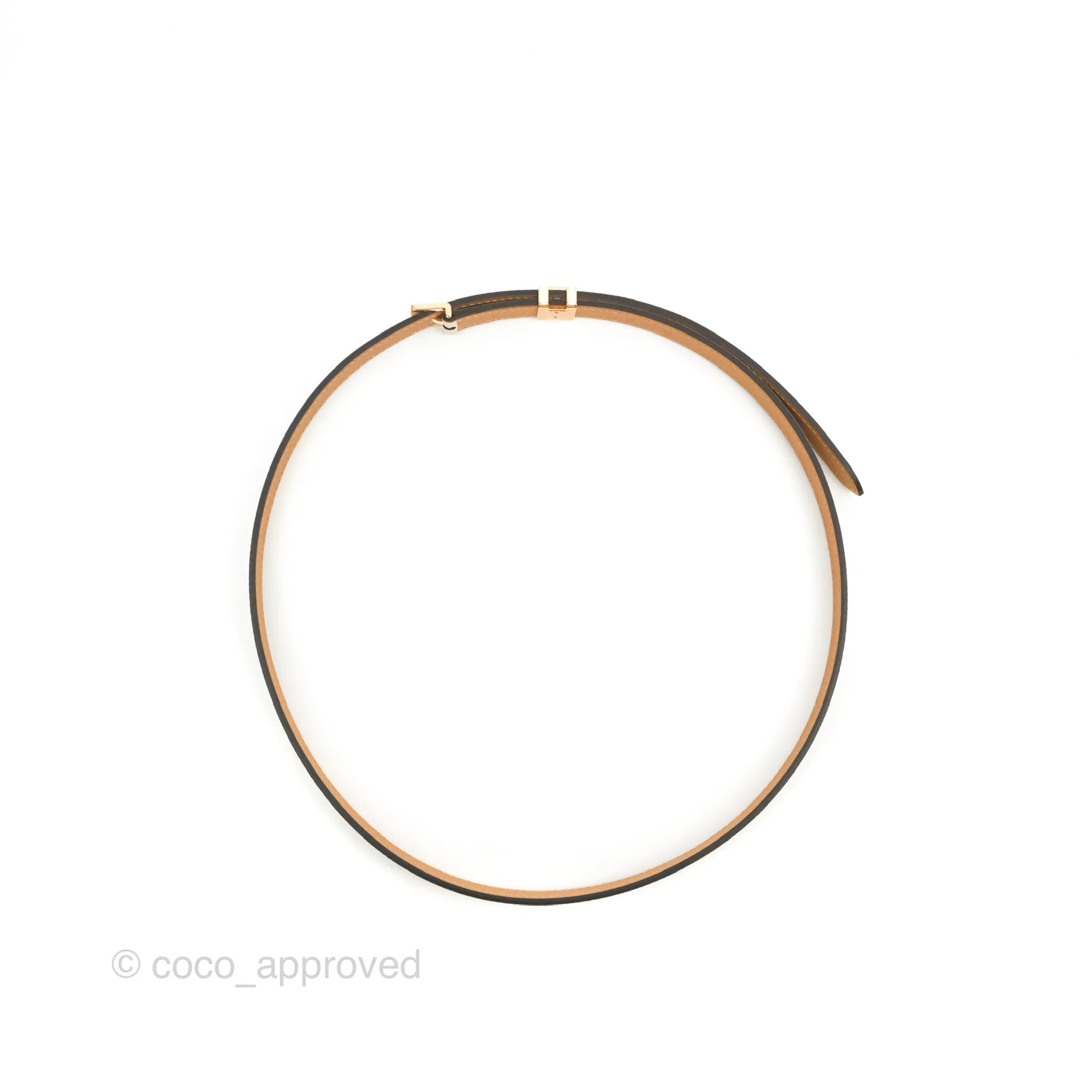 Hermes Pop H 15 Belt Craie Epsom Rose Gold Hardware