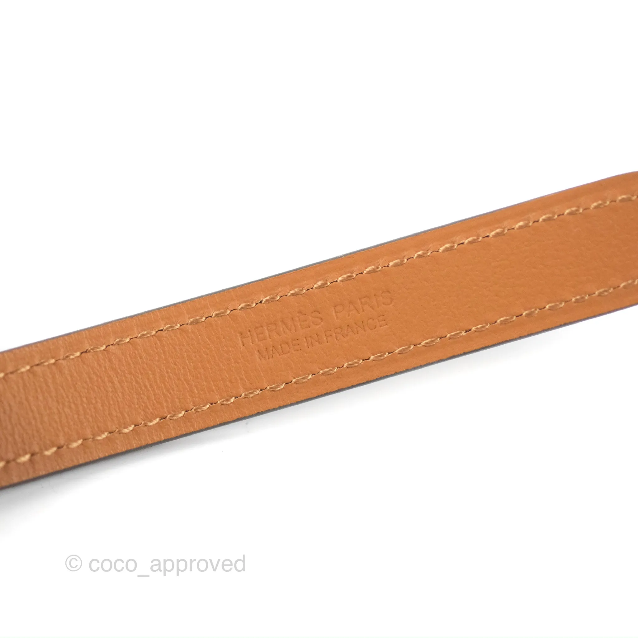 Hermes Pop H 15 Belt Epsom Black Rose Gold Hardware Size 90