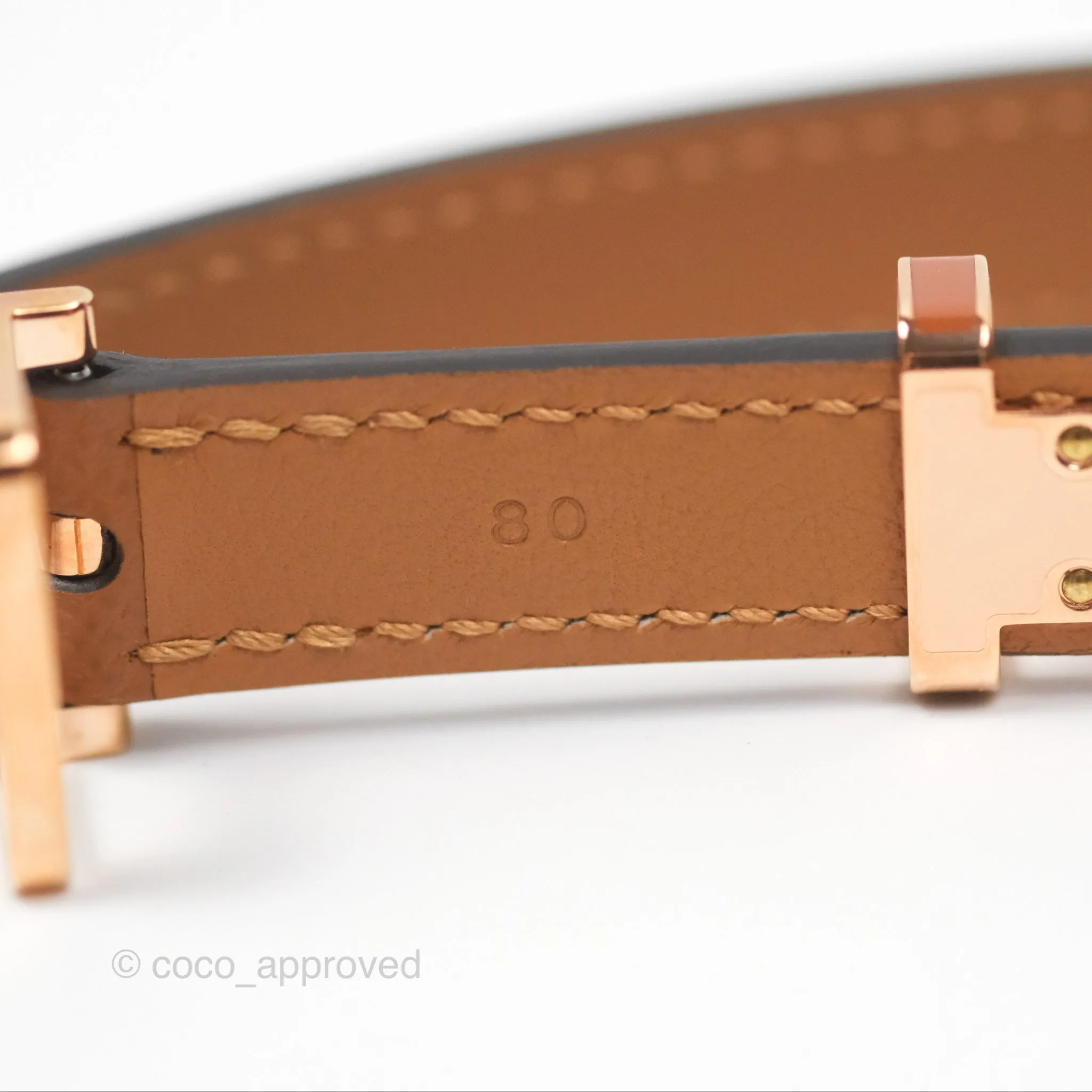 Hermes Pop H 15 Belt Gold Epsom Rose Gold Hardware