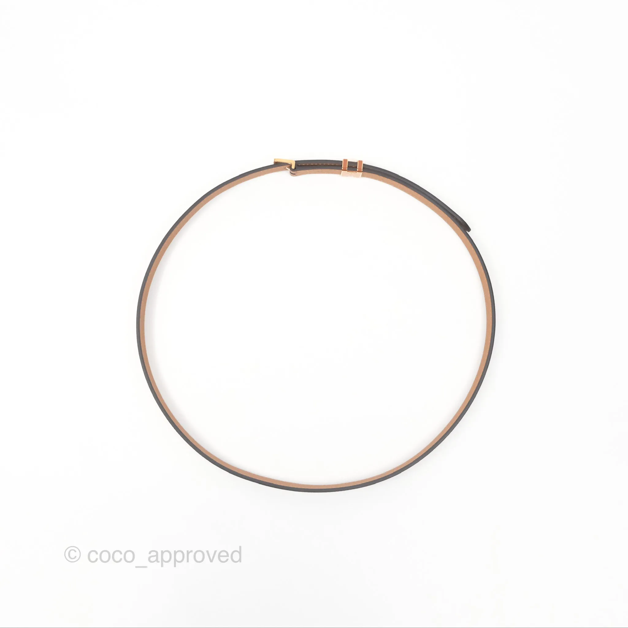 Hermes Pop H 15 Belt Gold Epsom Rose Gold Hardware