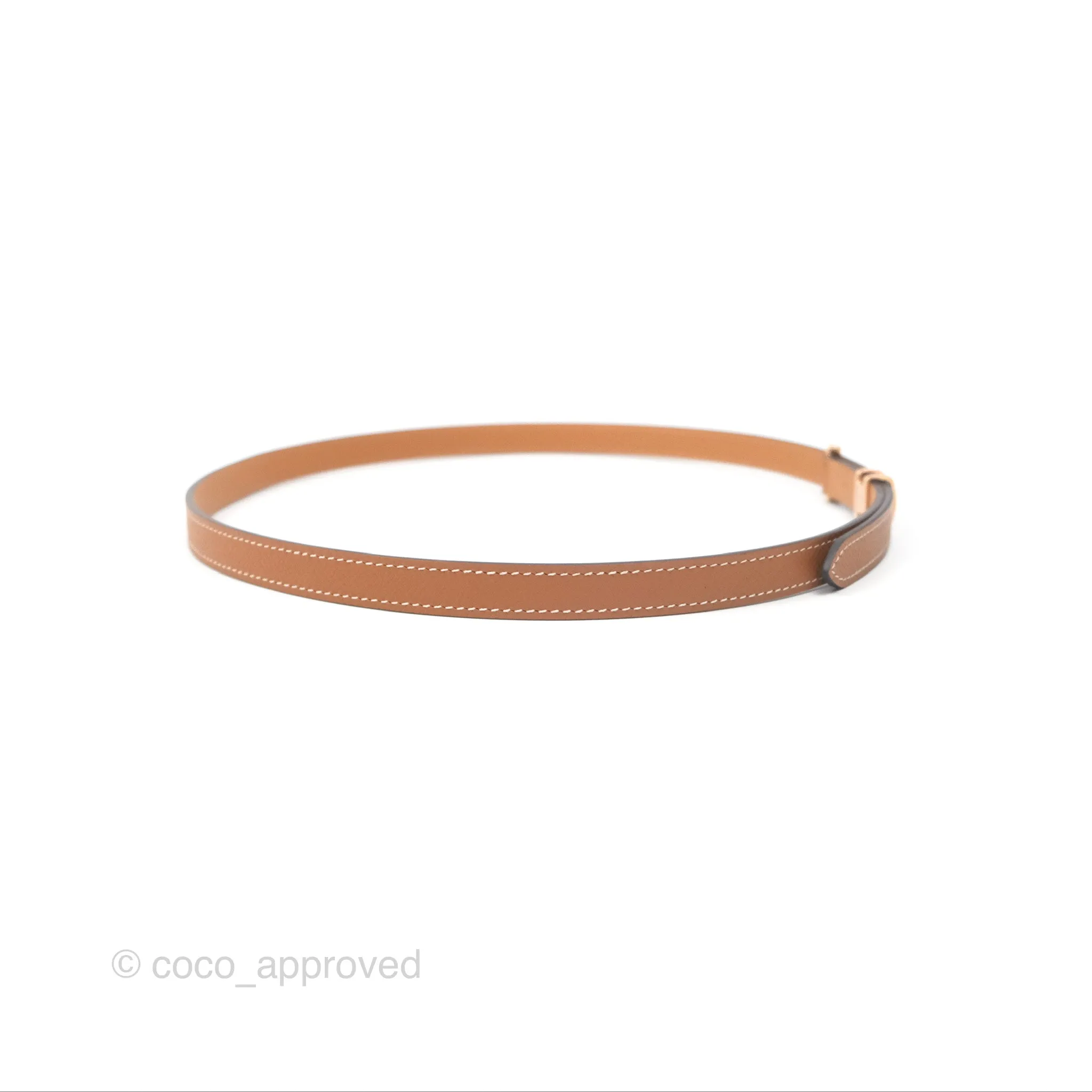 Hermes Pop H 15 Belt Gold Epsom Rose Gold Hardware