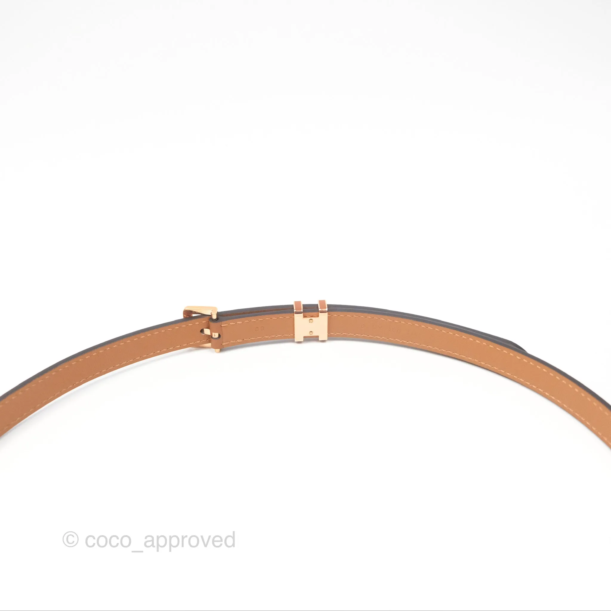 Hermes Pop H 15 Belt Gold Epsom Rose Gold Hardware