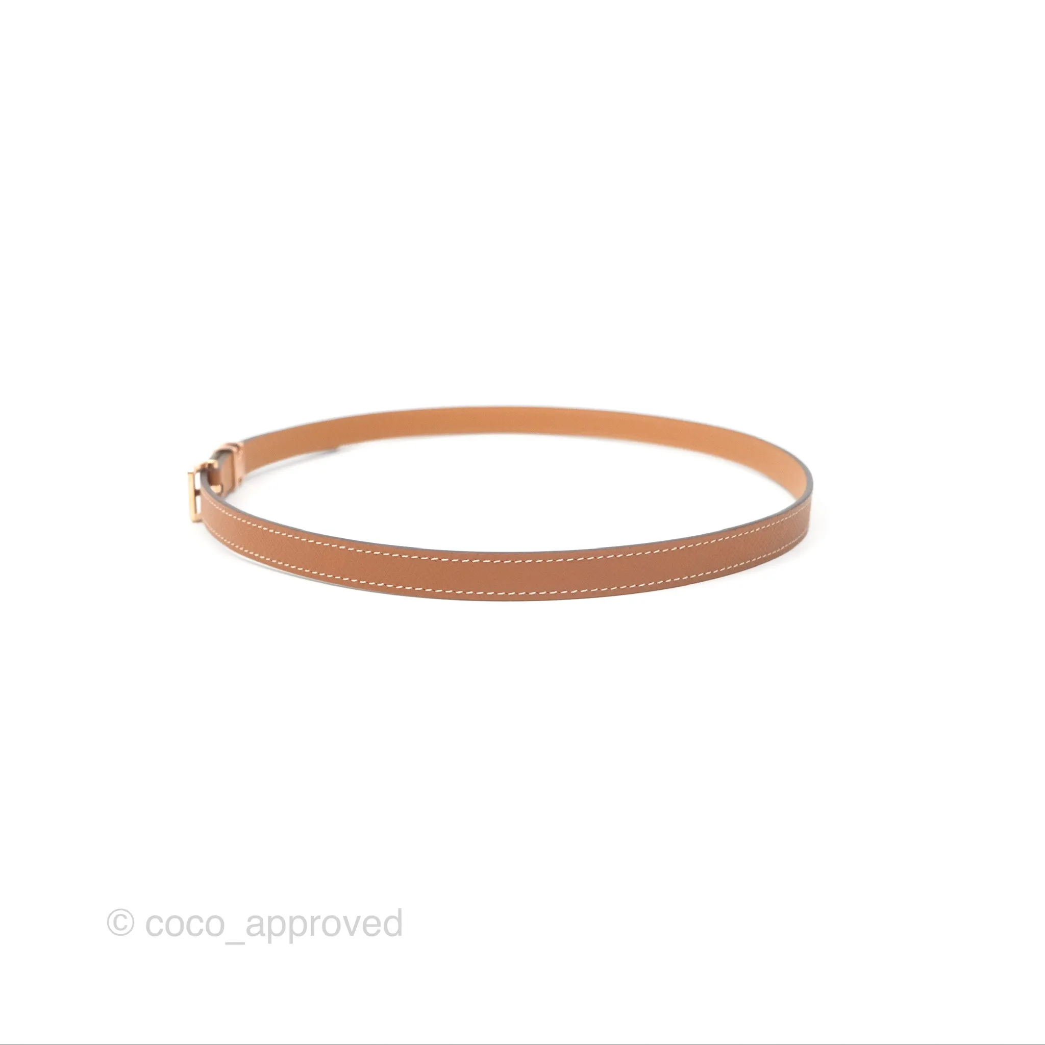 Hermes Pop H 15 Belt Gold Epsom Rose Gold Hardware