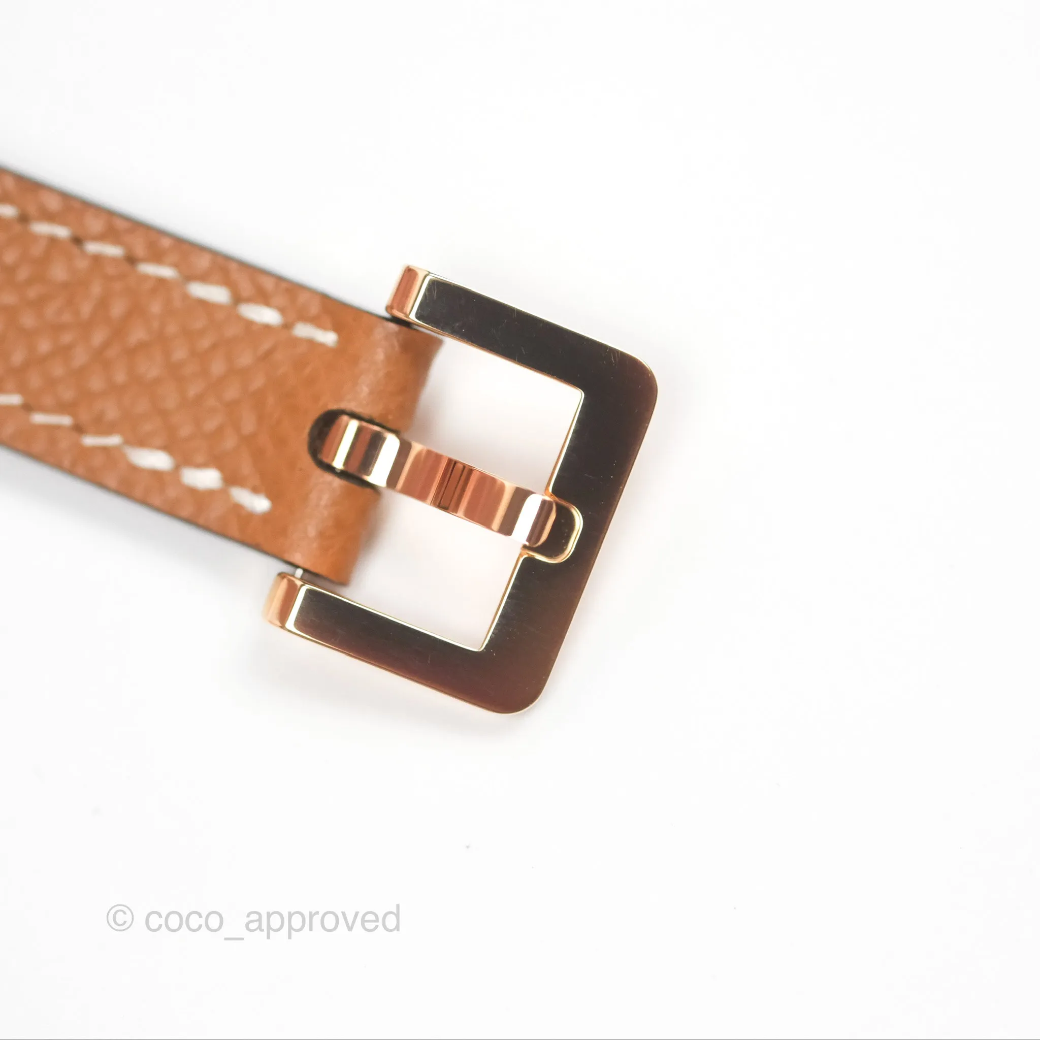 Hermes Pop H 15 Belt Gold Epsom Rose Gold Hardware