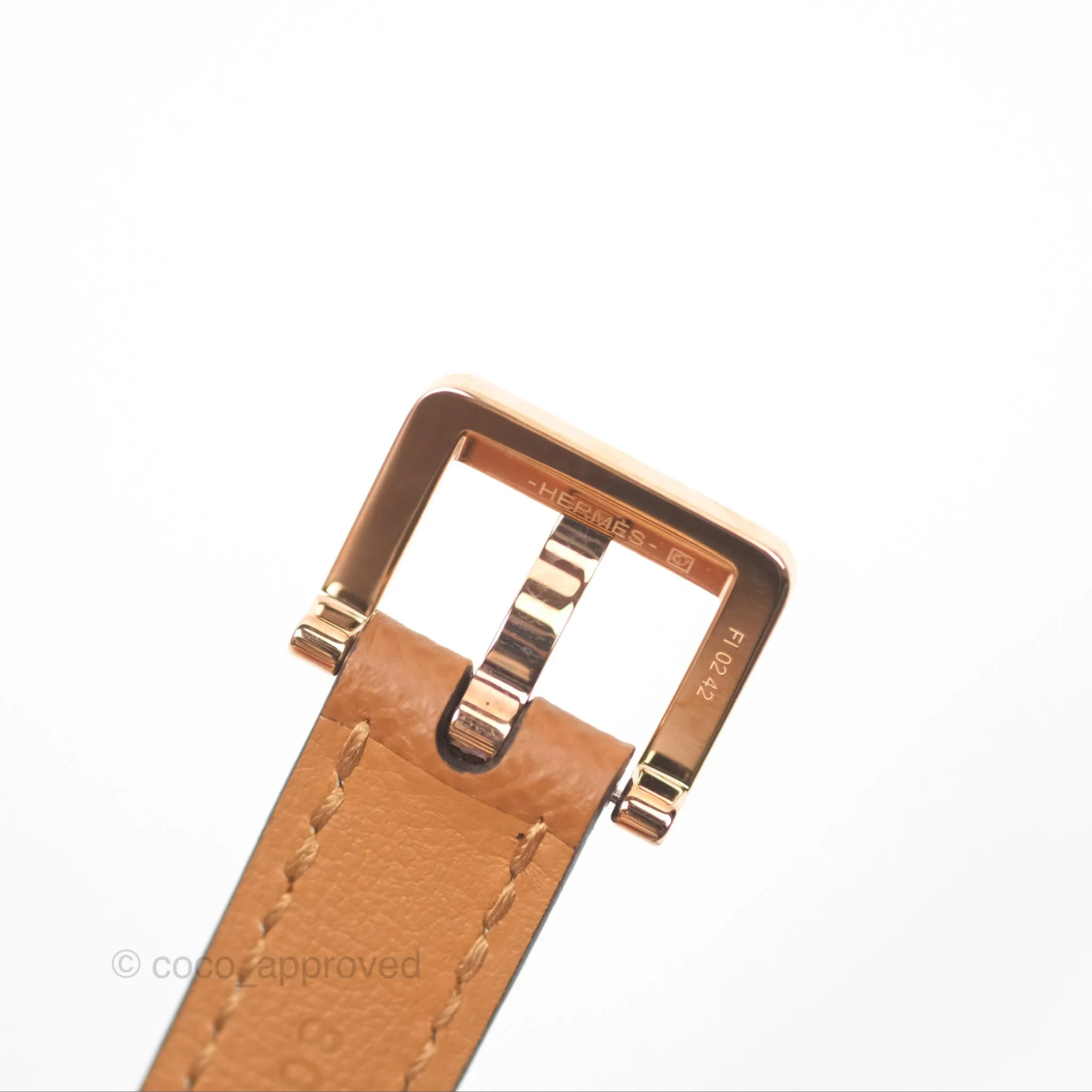 Hermes Pop H 15 Belt Gold Epsom Rose Gold Hardware