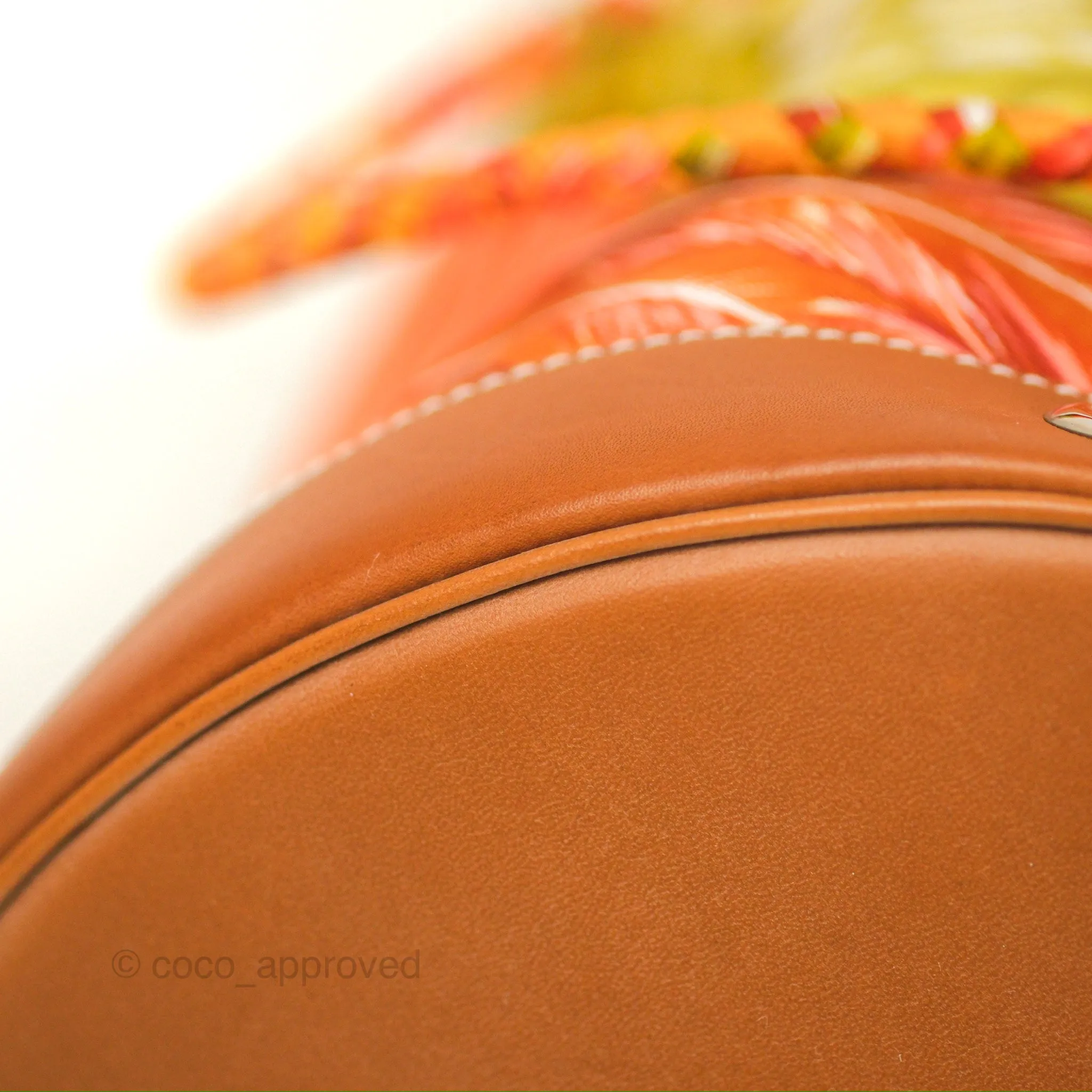 Hermes Sac Soie Cool Drawstring Backpack Orange