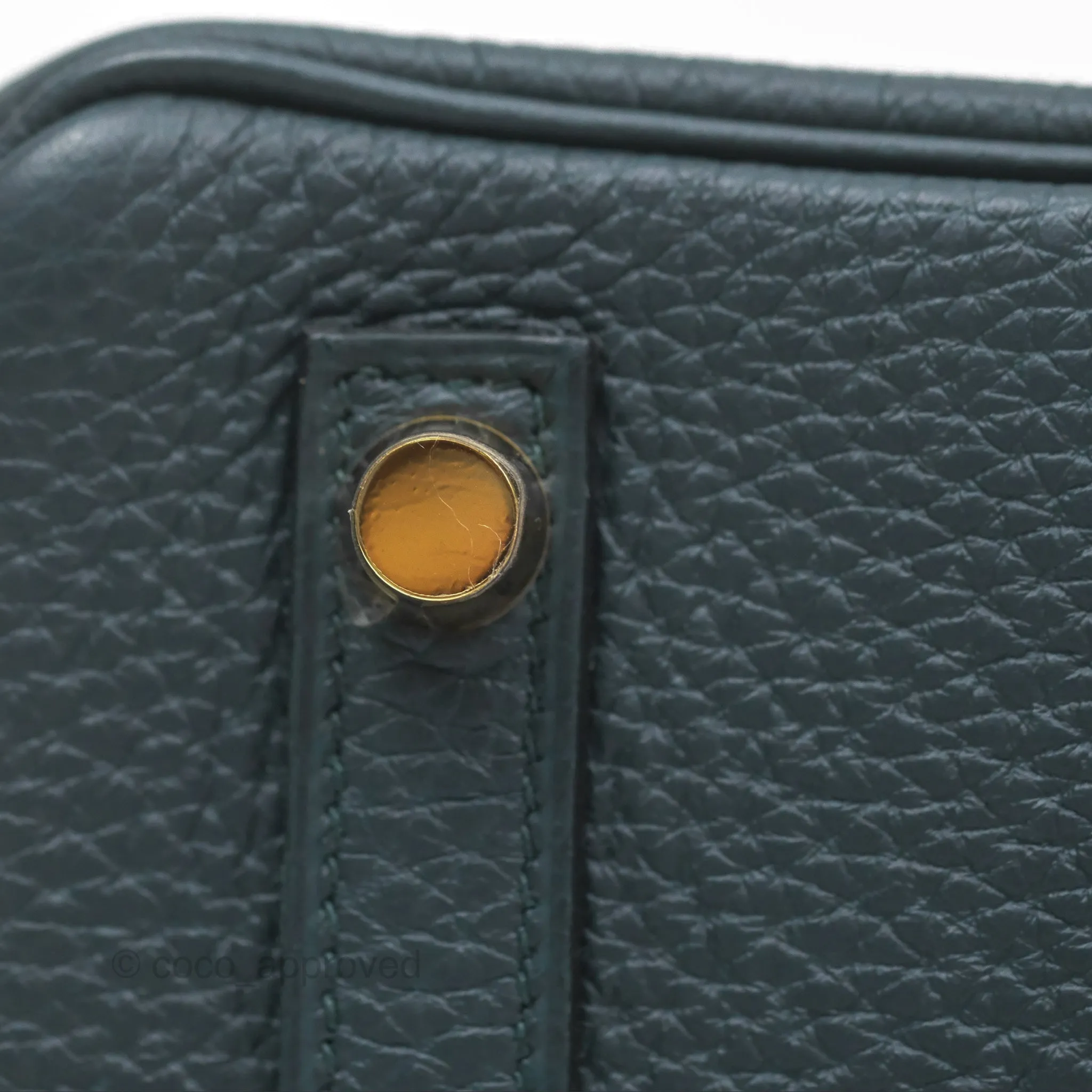 Herms Birkin 25 Retourne Vert Cypres 6O Togo Gold Hardware