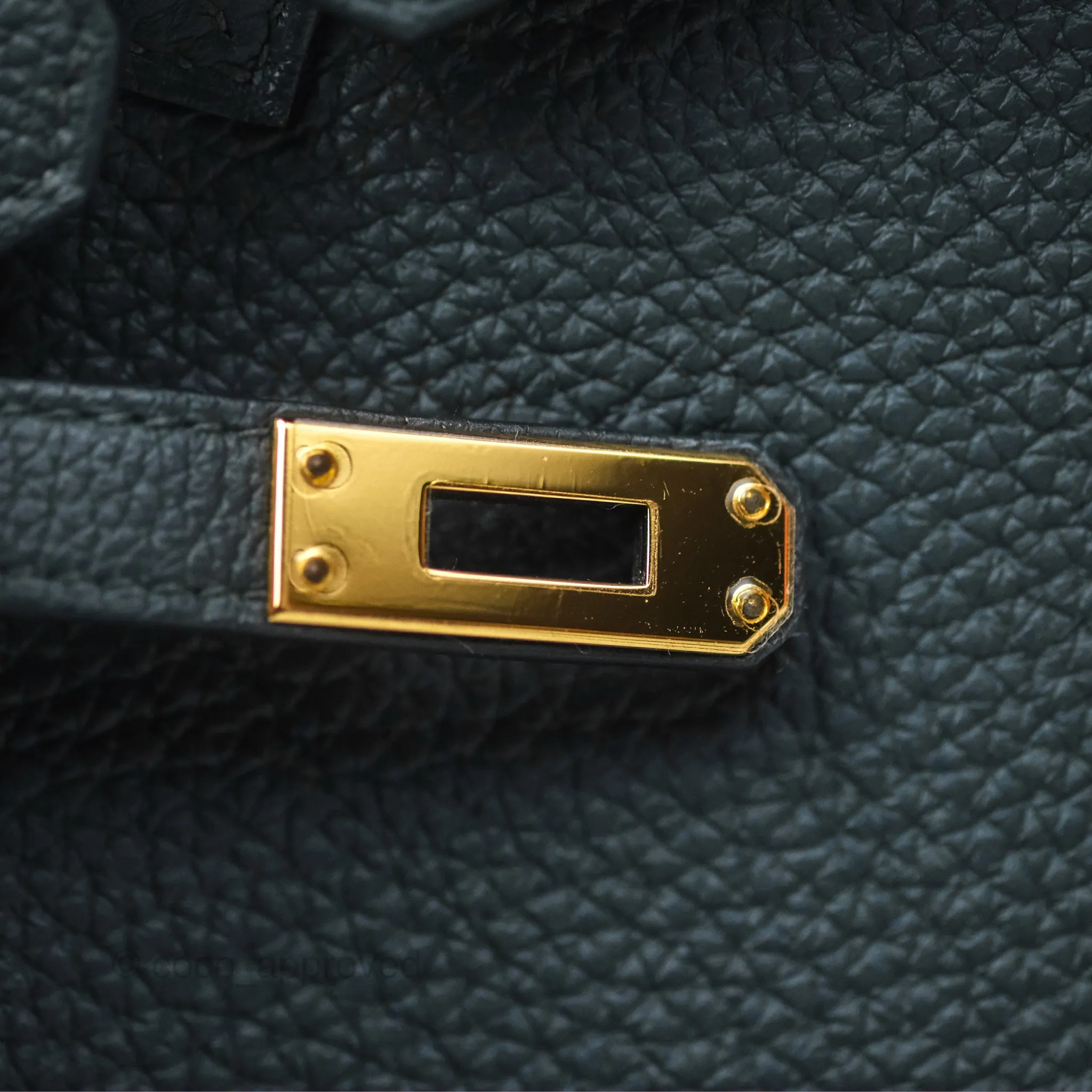 Herms Birkin 25 Retourne Vert Cypres 6O Togo Gold Hardware