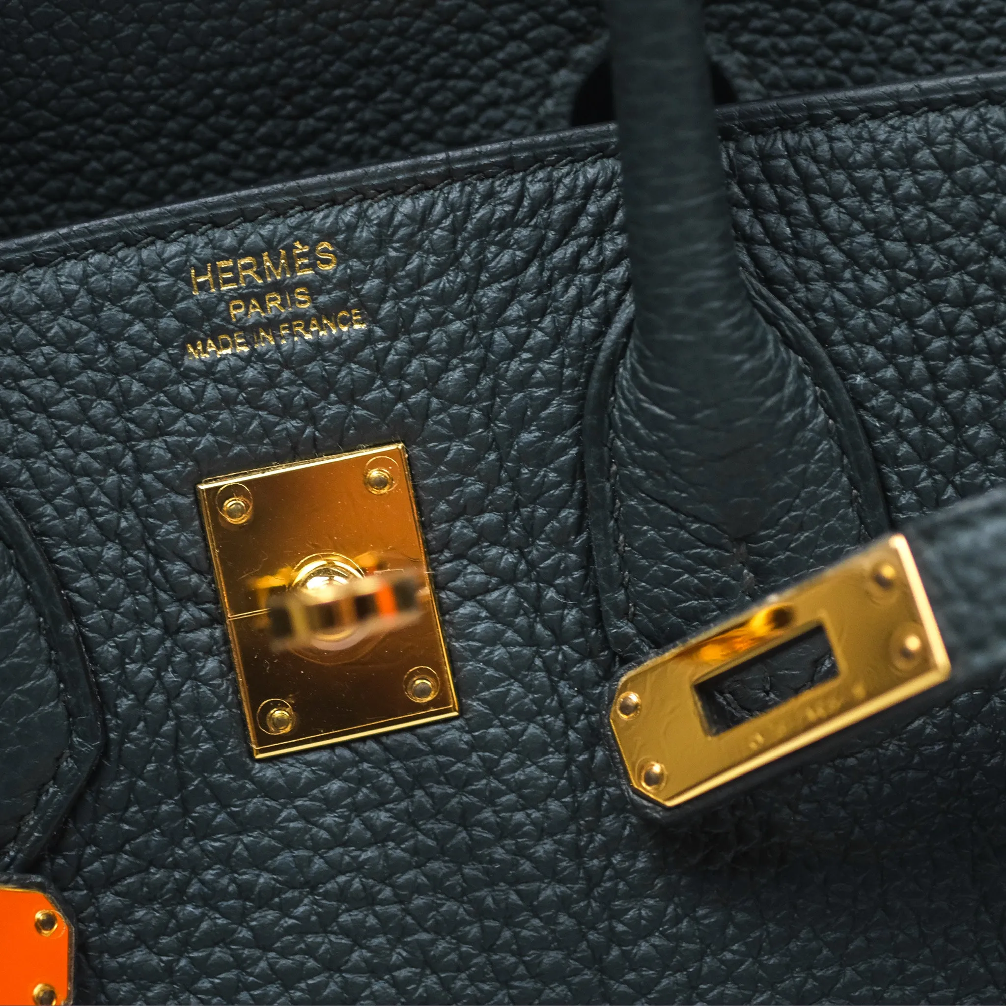Herms Birkin 25 Retourne Vert Cypres 6O Togo Gold Hardware