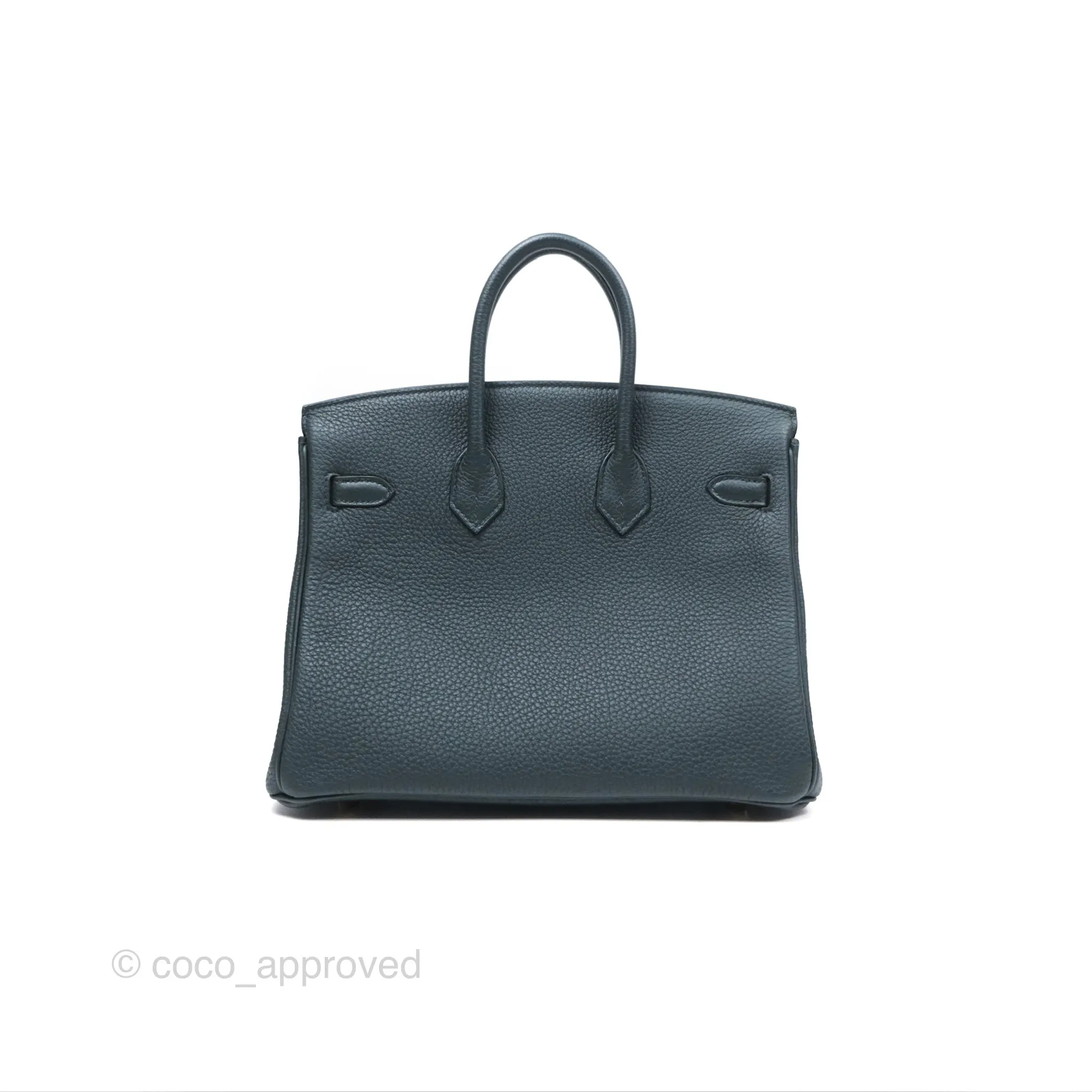 Herms Birkin 25 Retourne Vert Cypres 6O Togo Gold Hardware