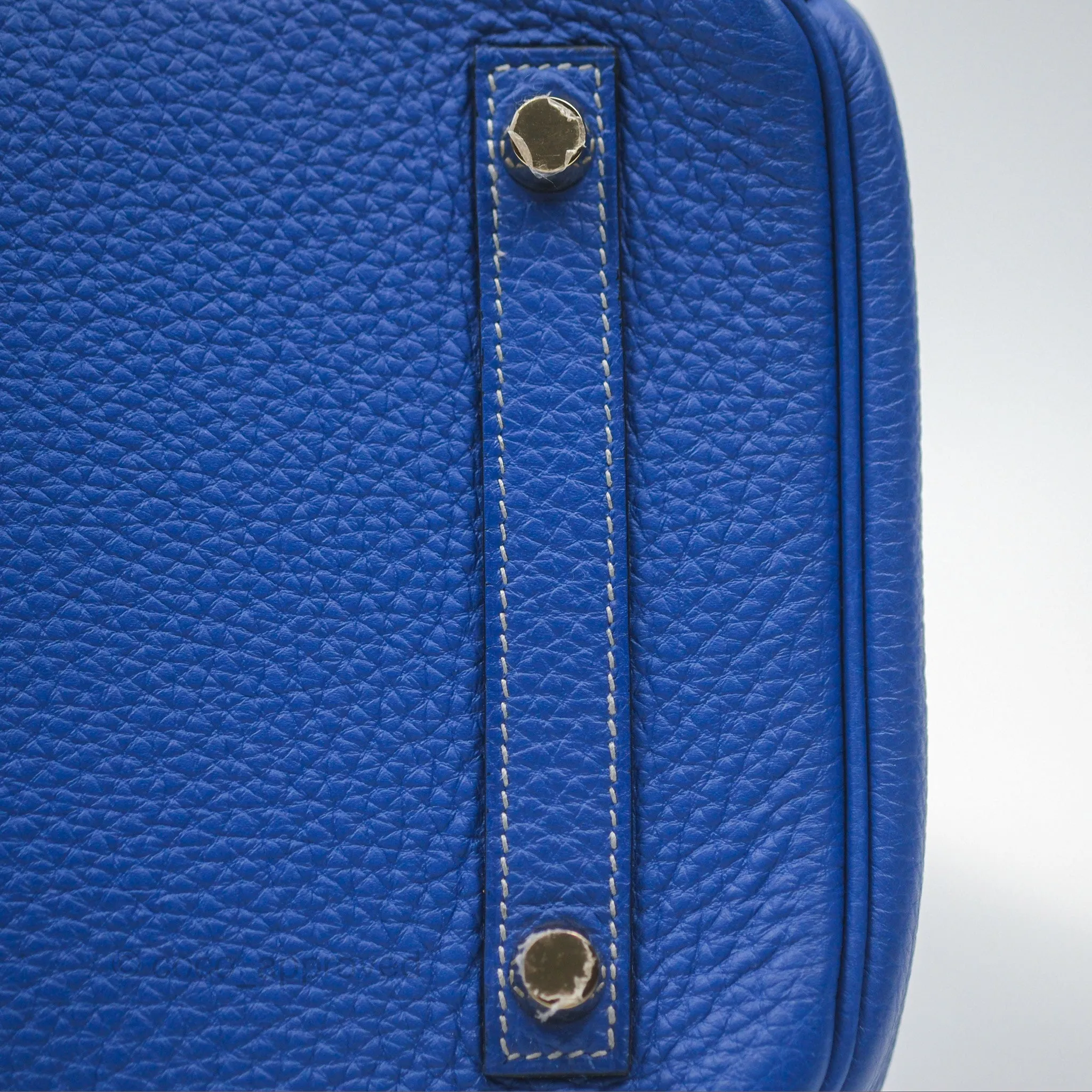 Herms Birkin 30 Retourne HSS Blue Gris Clemence Brushed Gold Hardware
