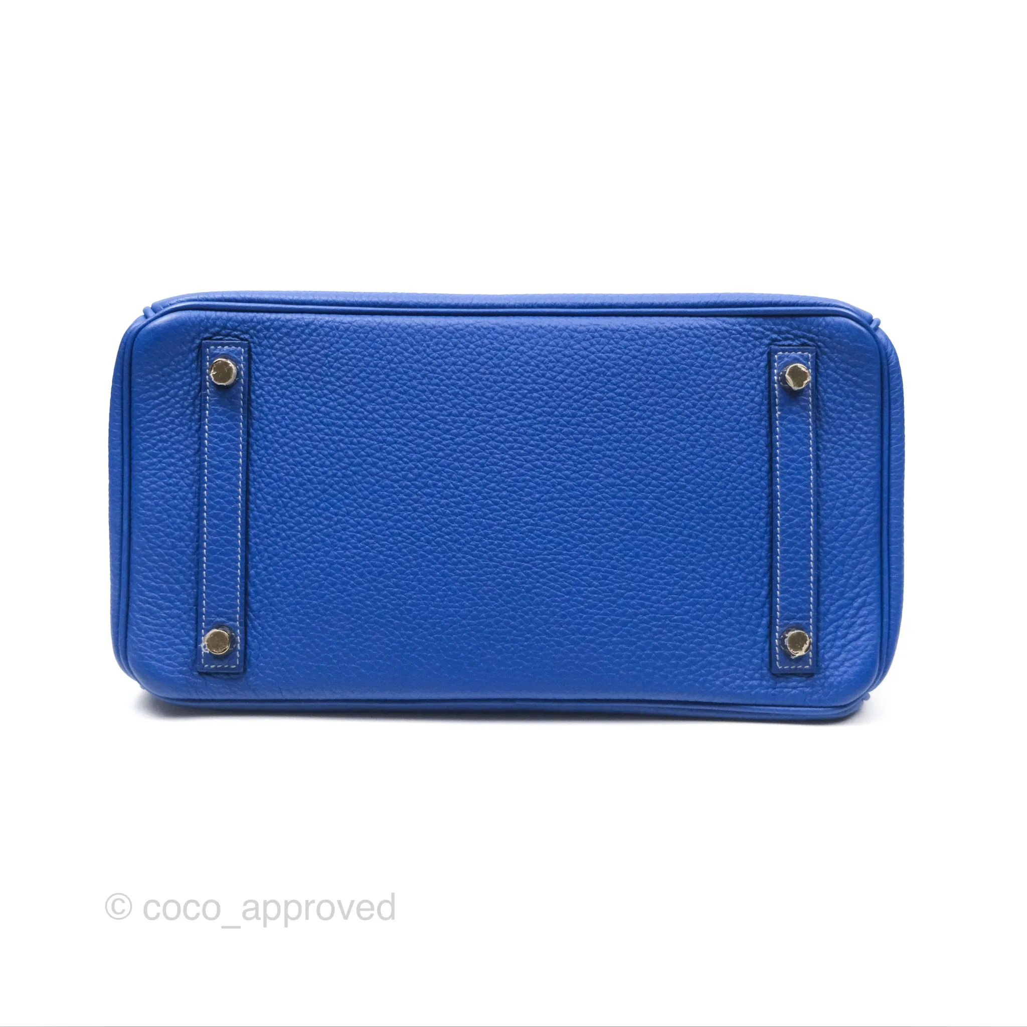 Herms Birkin 30 Retourne HSS Blue Gris Clemence Brushed Gold Hardware