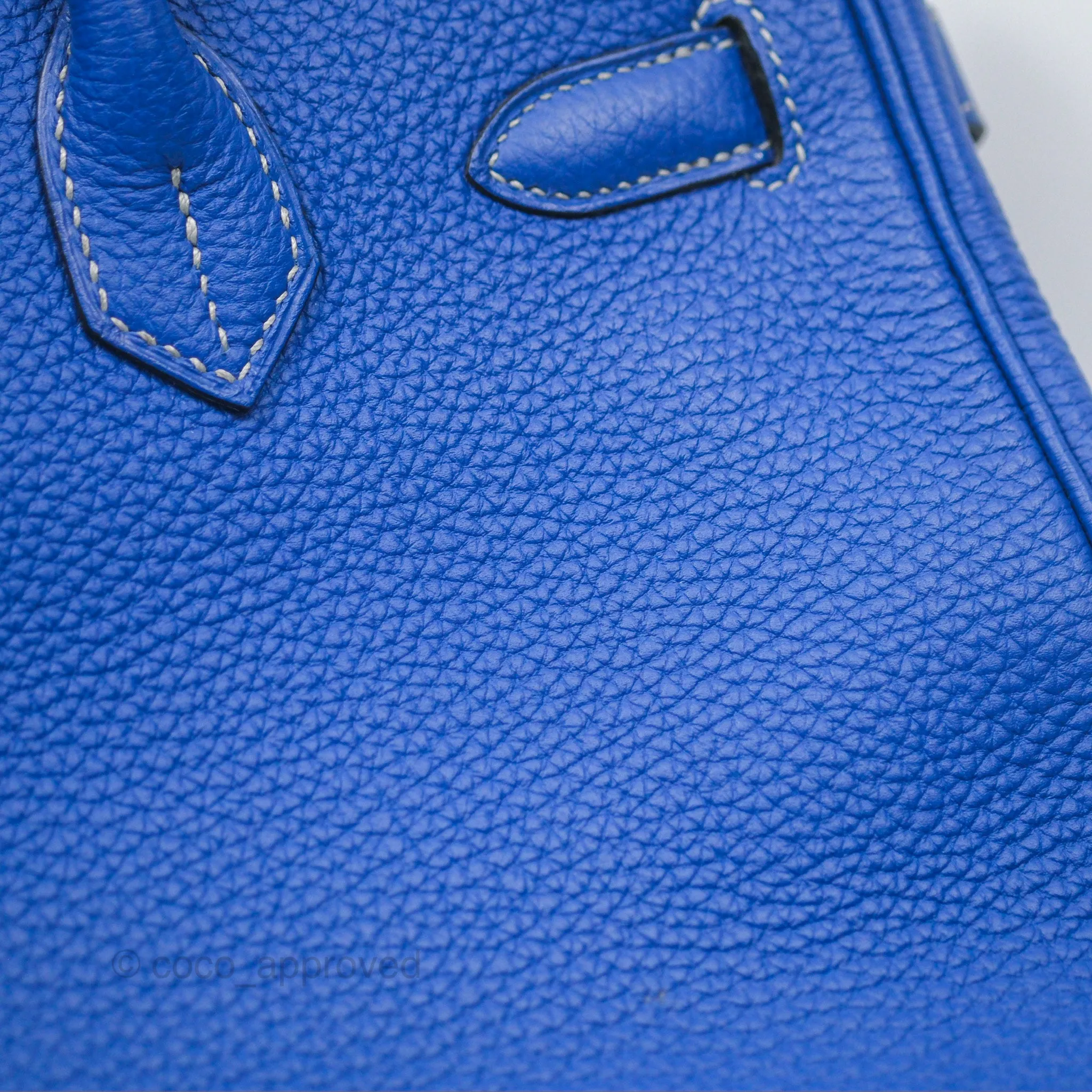 Herms Birkin 30 Retourne HSS Blue Gris Clemence Brushed Gold Hardware