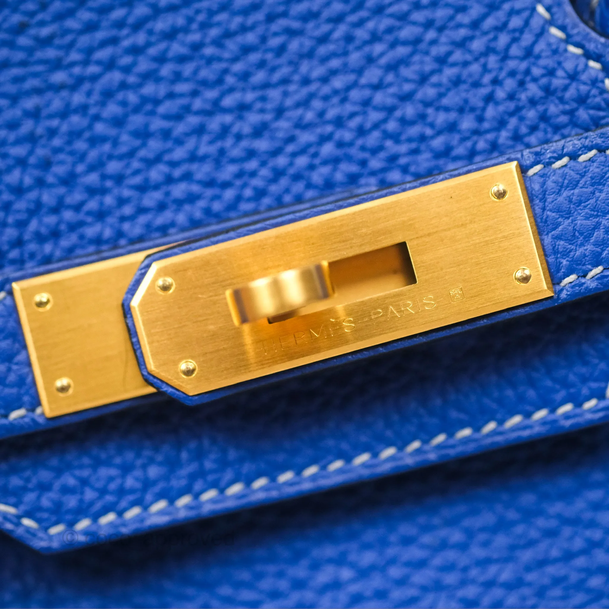 Herms Birkin 30 Retourne HSS Blue Gris Clemence Brushed Gold Hardware