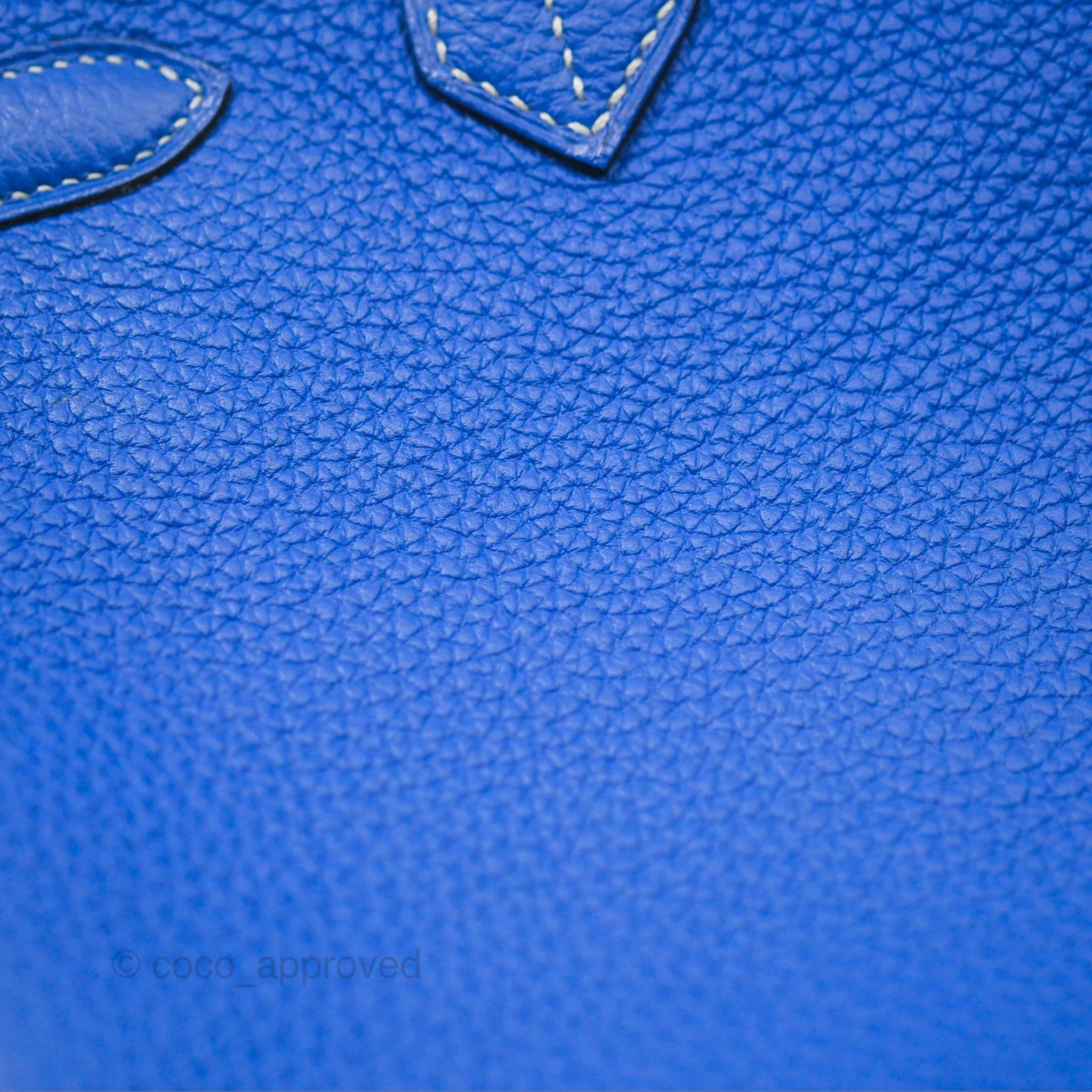 Herms Birkin 30 Retourne HSS Blue Gris Clemence Brushed Gold Hardware
