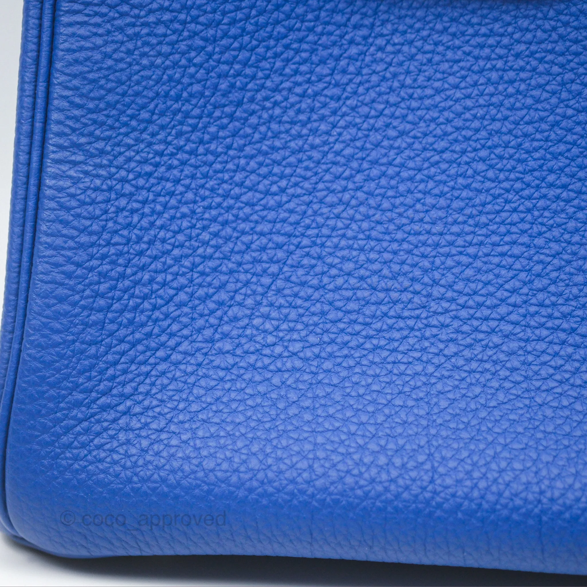 Herms Birkin 30 Retourne HSS Blue Gris Clemence Brushed Gold Hardware