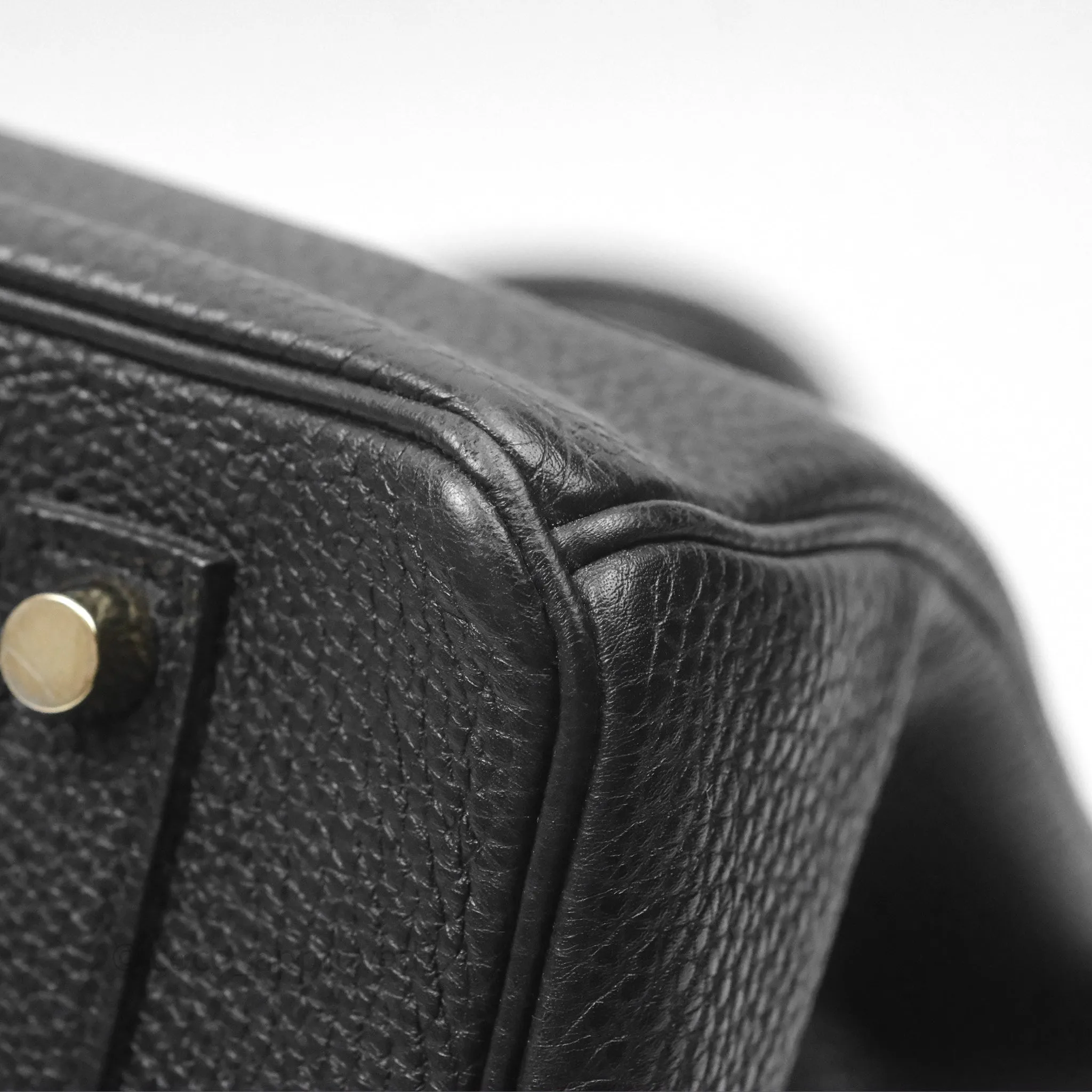 Herms Birkin 35 Retourne Black Noir 89 Clemence Gold Hardware