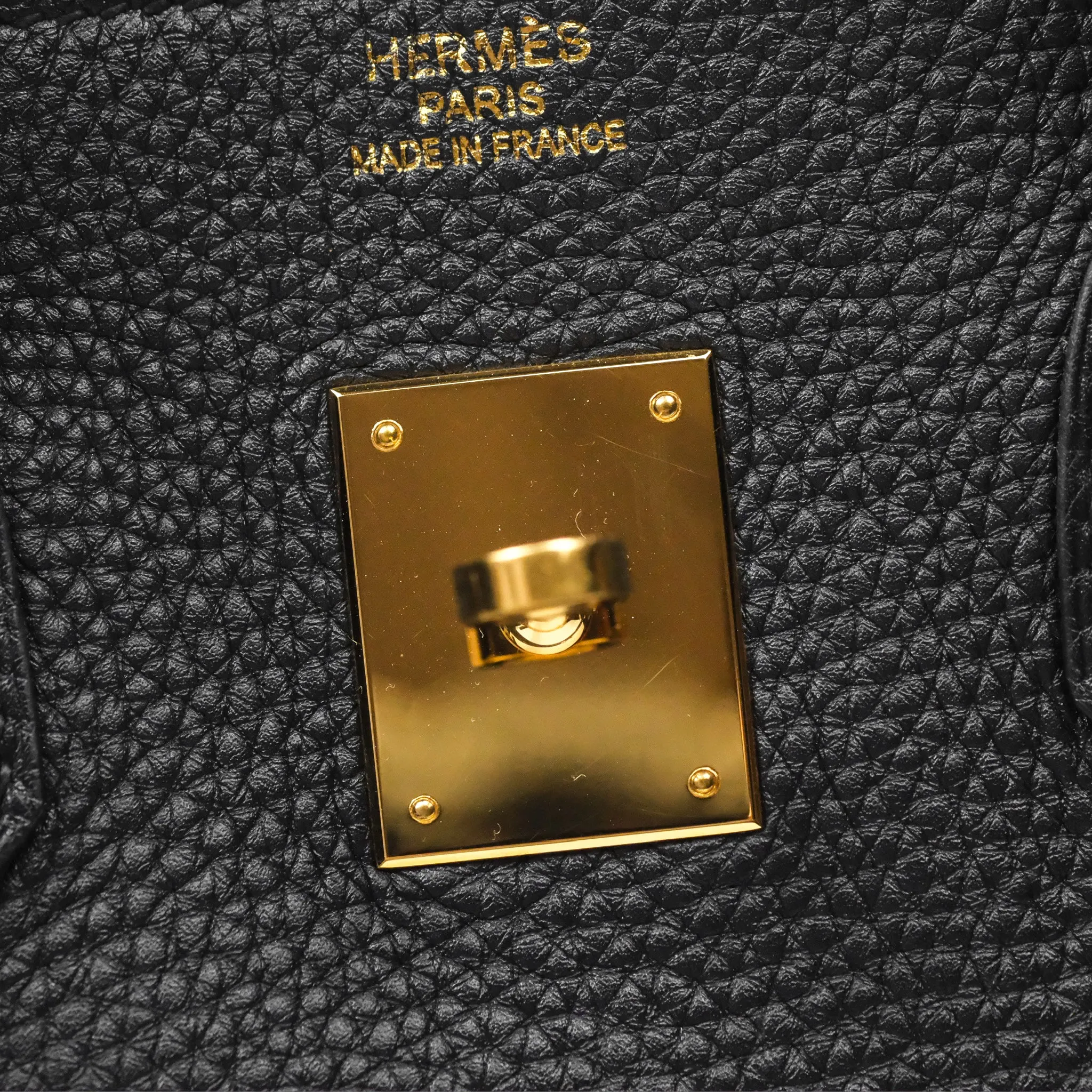 Herms Birkin 35 Retourne Black Noir 89 Clemence Gold Hardware