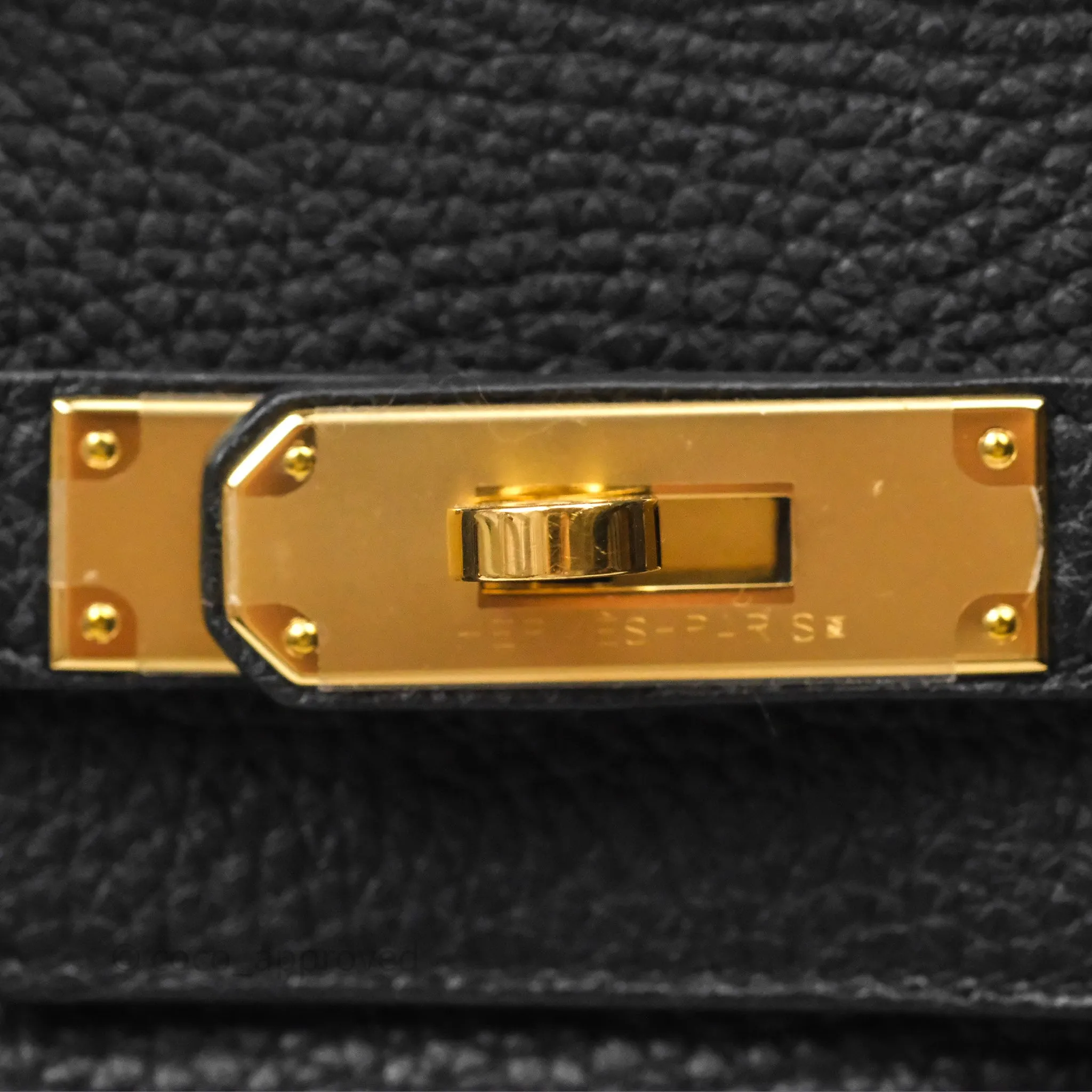 Herms Birkin 35 Retourne Black Noir 89 Clemence Gold Hardware