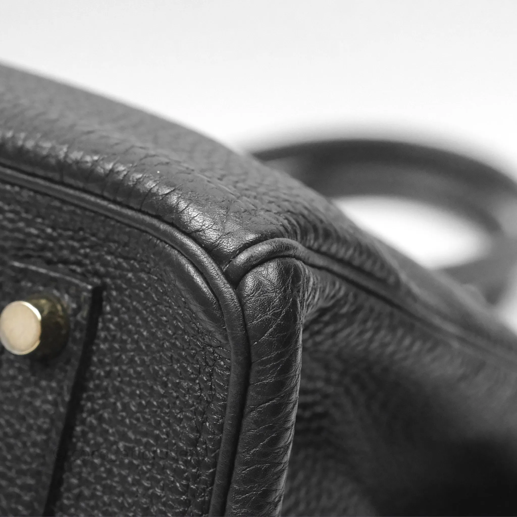 Herms Birkin 35 Retourne Black Noir 89 Clemence Gold Hardware