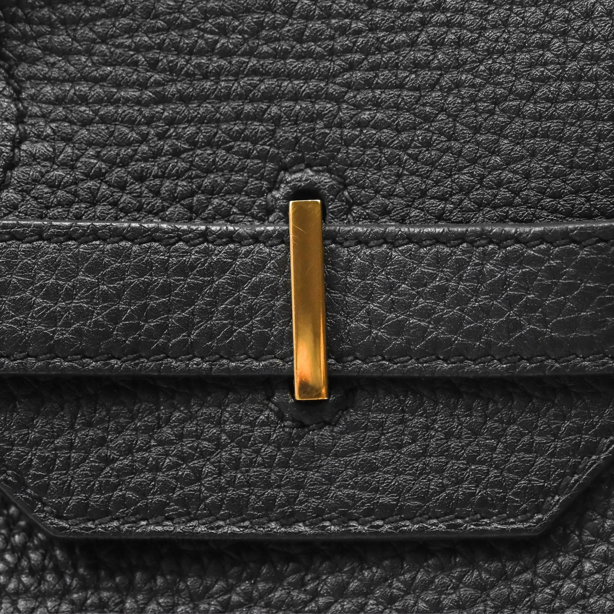 Herms Birkin 35 Retourne Black Noir 89 Clemence Gold Hardware